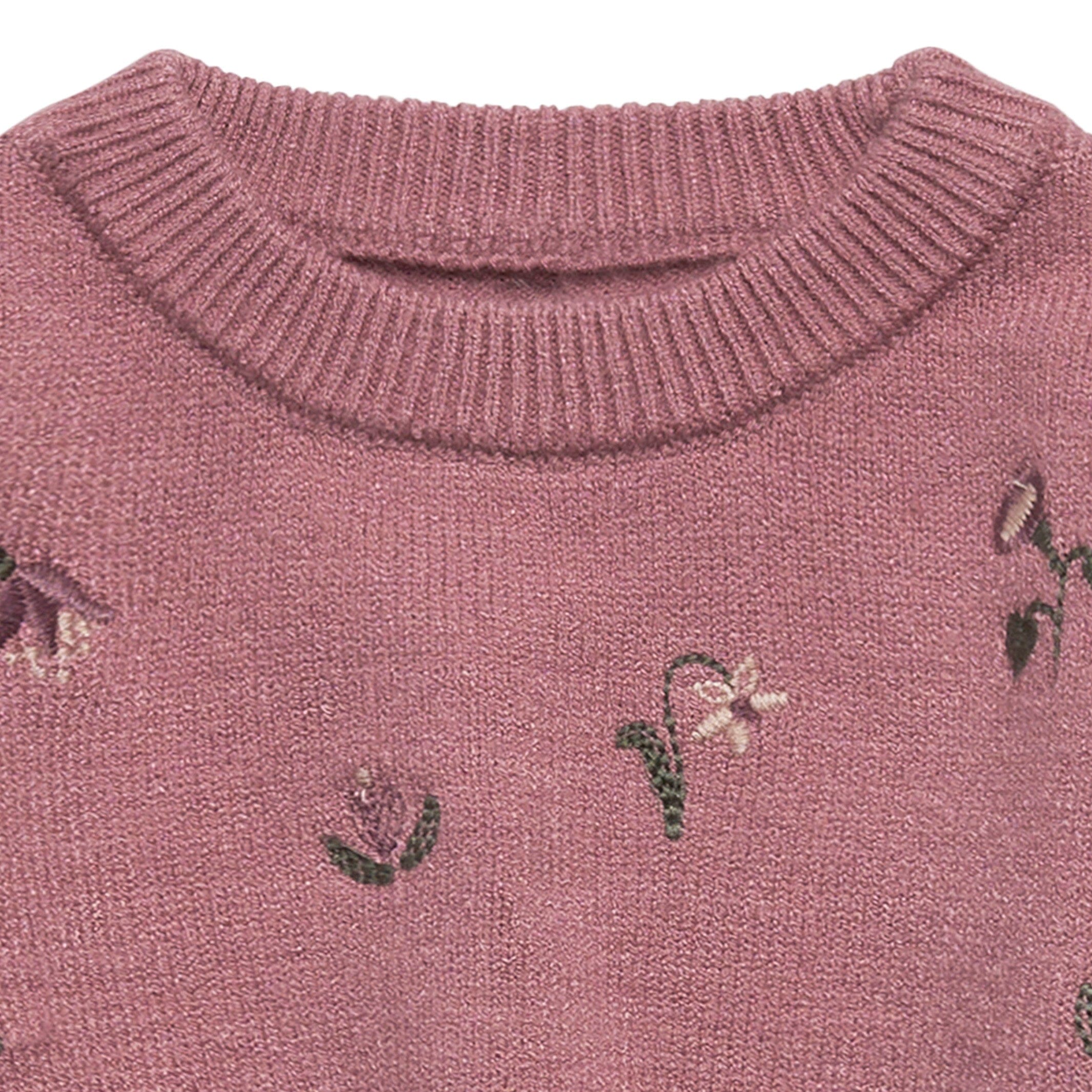 Baby Girls Rose Floral Embroidered Sweater