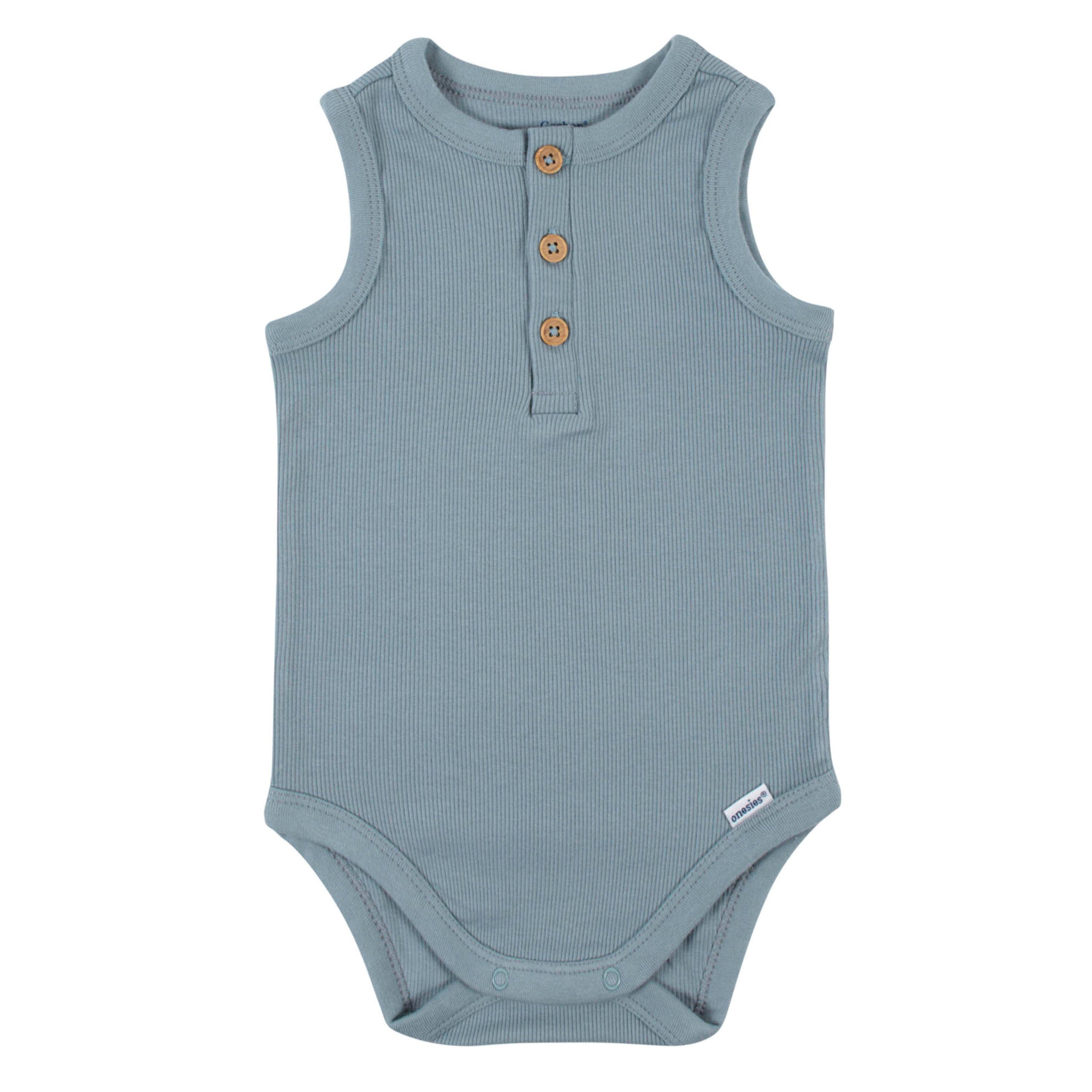 2-Pack Baby Boys Blues Sleeveless Onesies Bodysuits