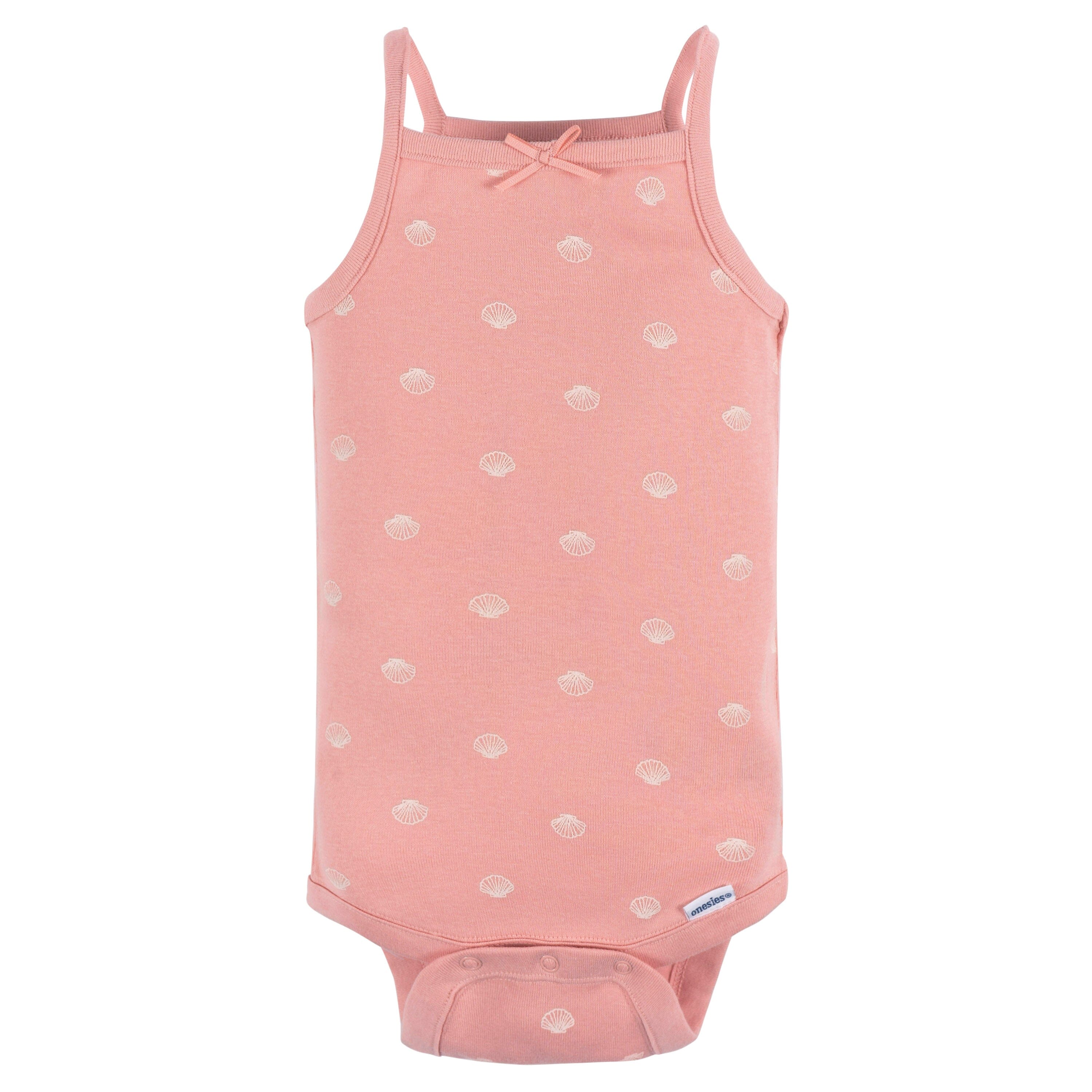 4-Pack Baby Girls Starfish Sleeveless Onesies Bodysuits