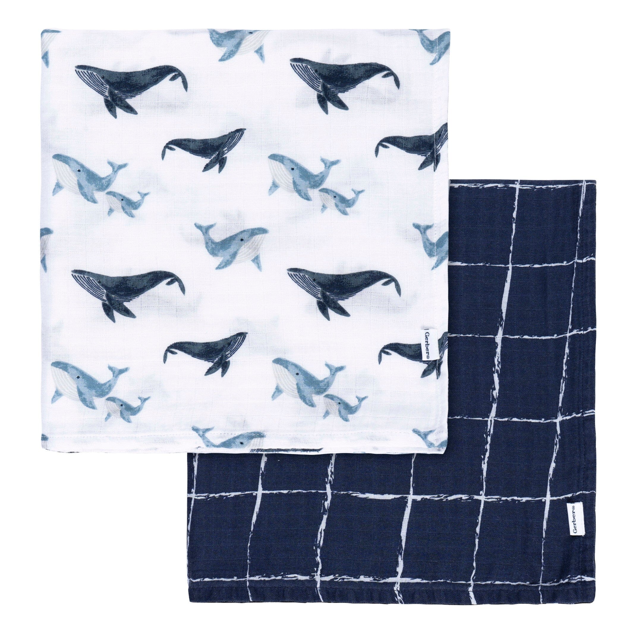 2-Pack Baby Boys Coastal Calm Muslin Blankets