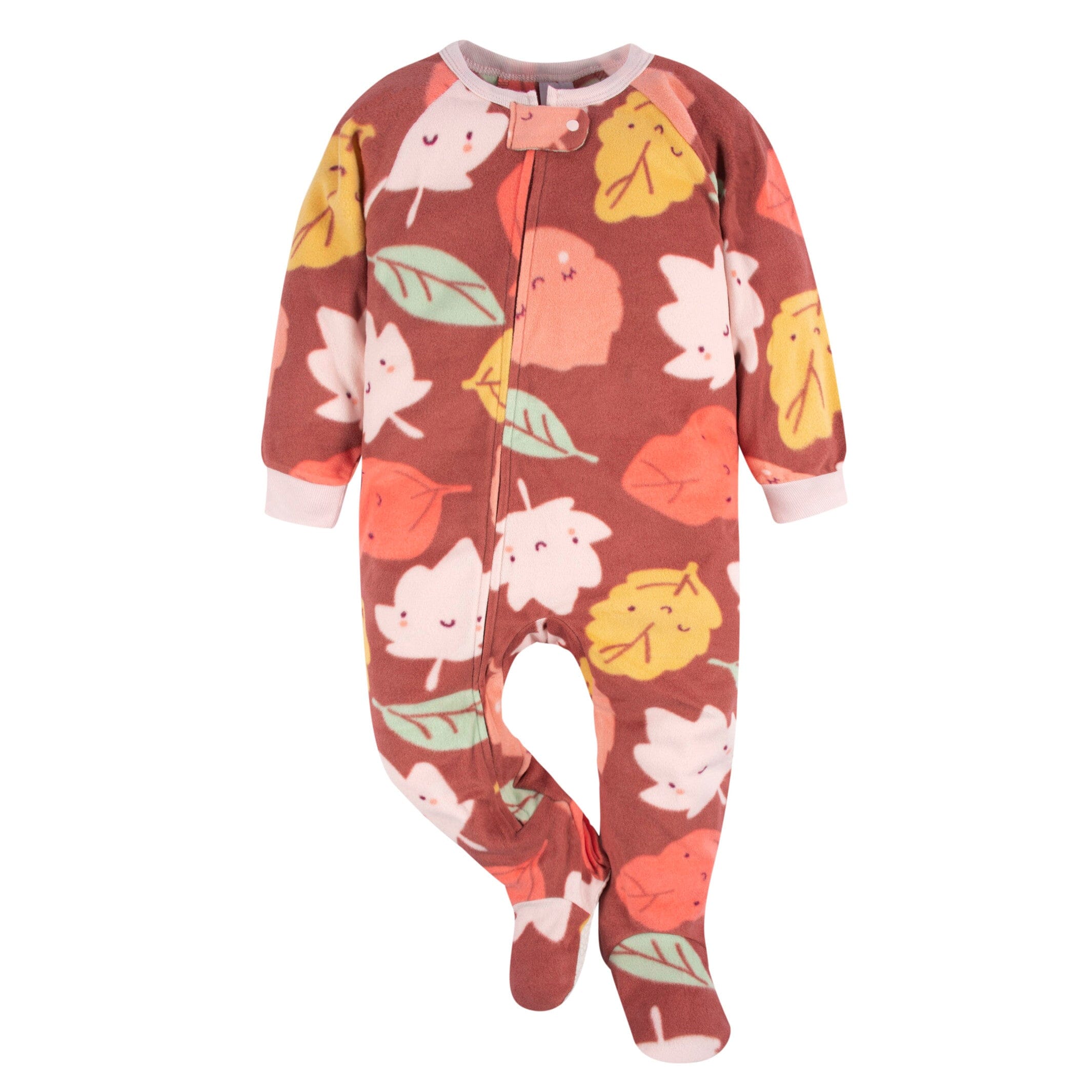 2-Pack Baby & Toddler Girls Leaves Fleece Pajamas