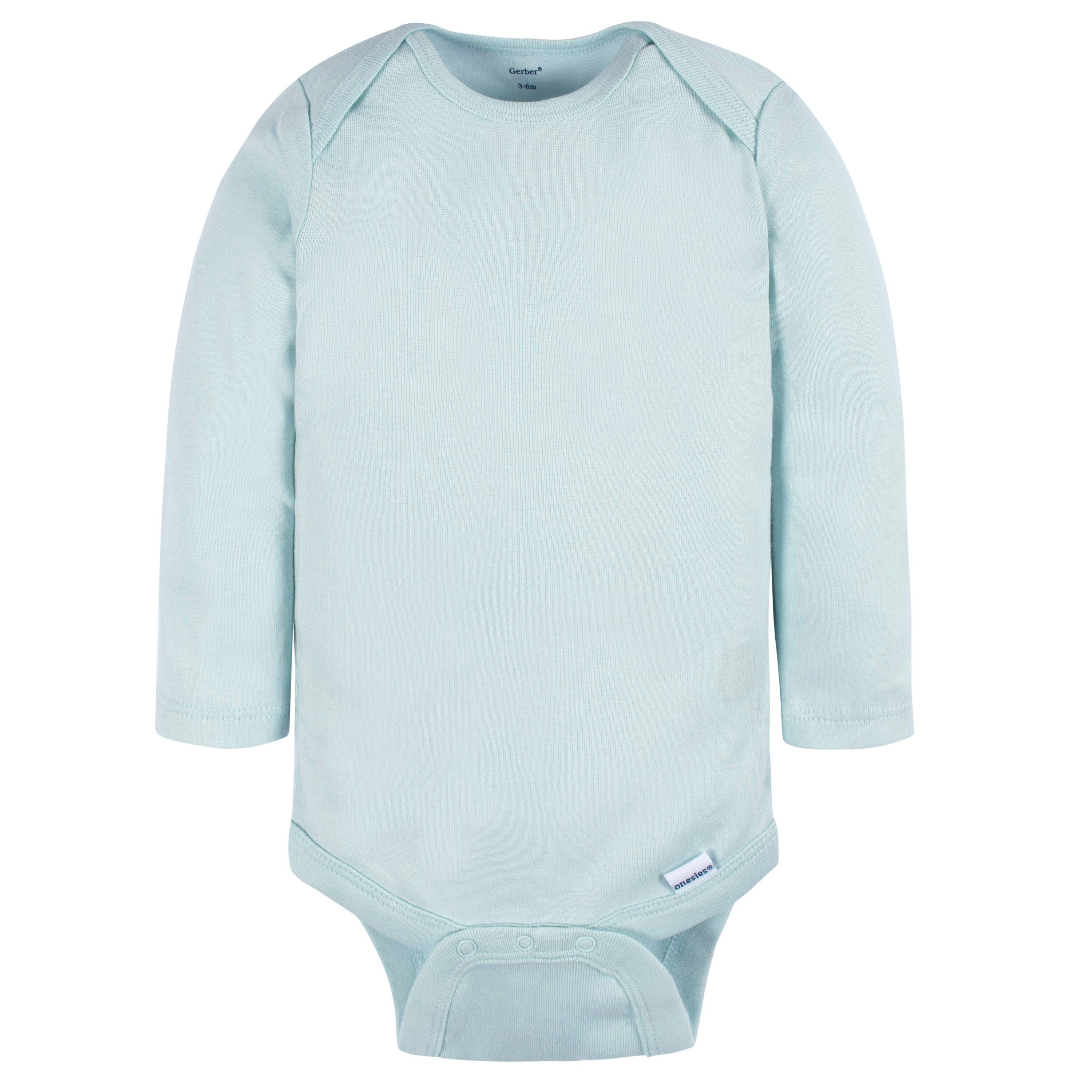 4-Pack Baby Neutral Blue/ Pink Long Sleeve Onesies Bodysuits