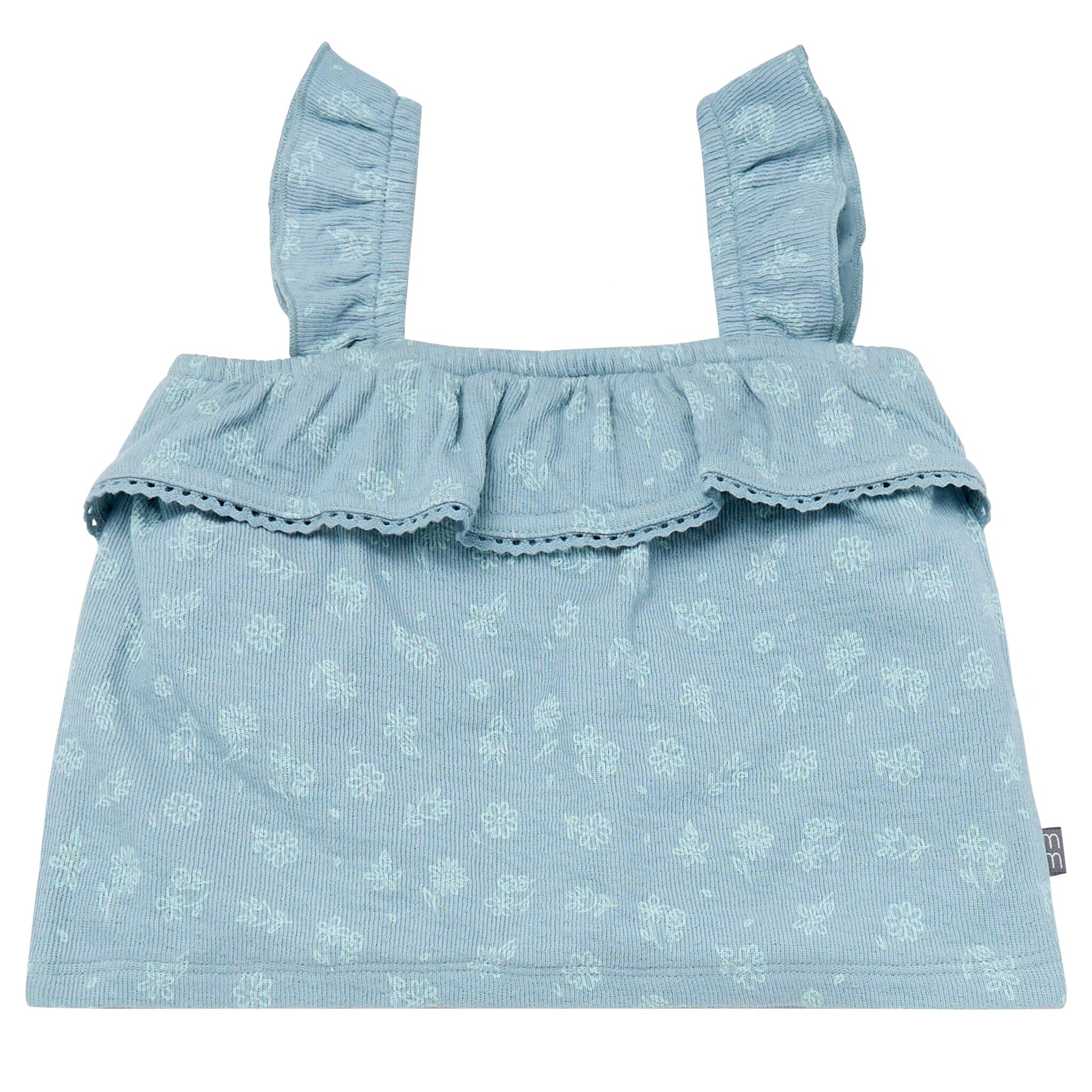 2-Piece Infant & Toddler Girls Teal Floral Top and Shorts Set