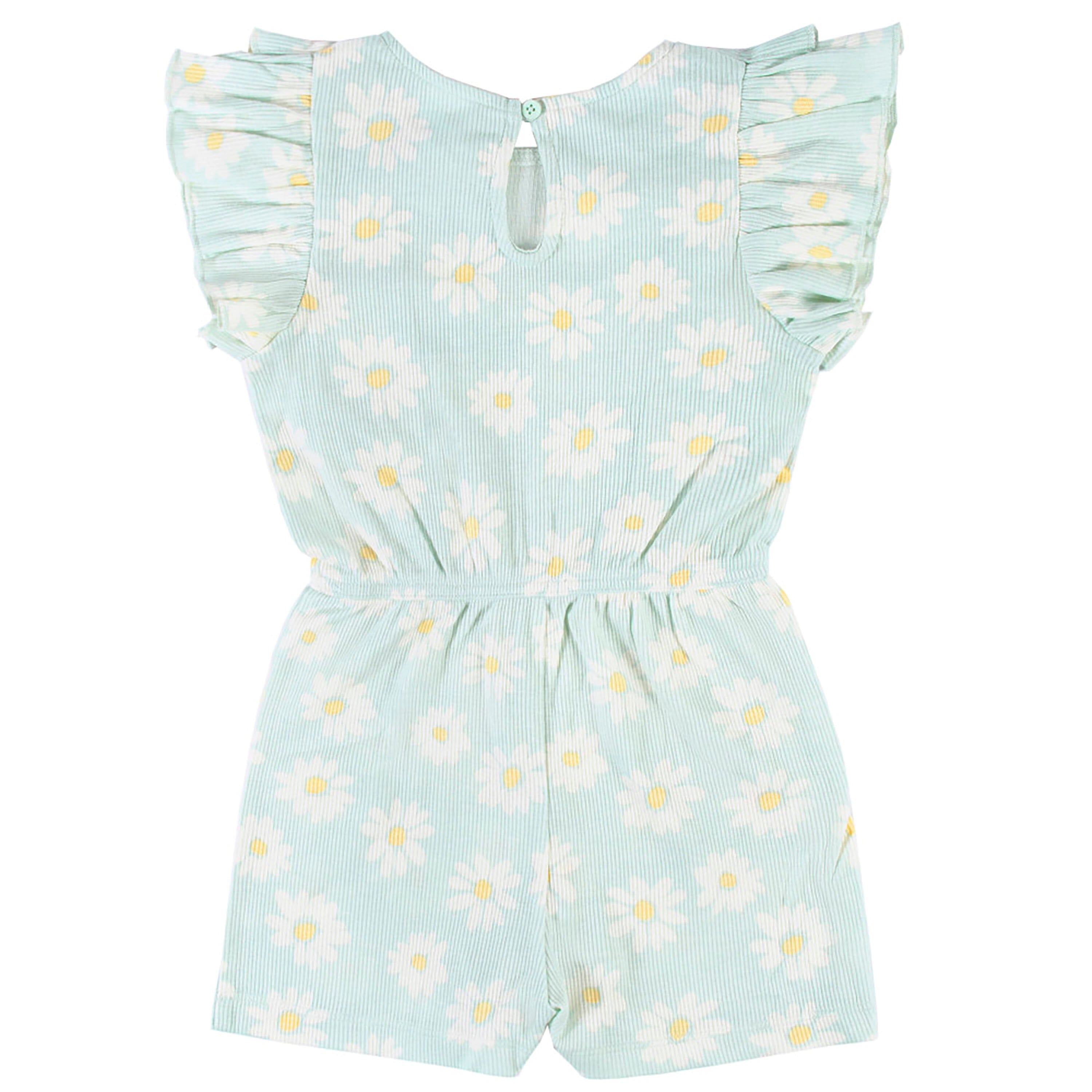 Infant & Toddler Girls Blue Ruffled Romper