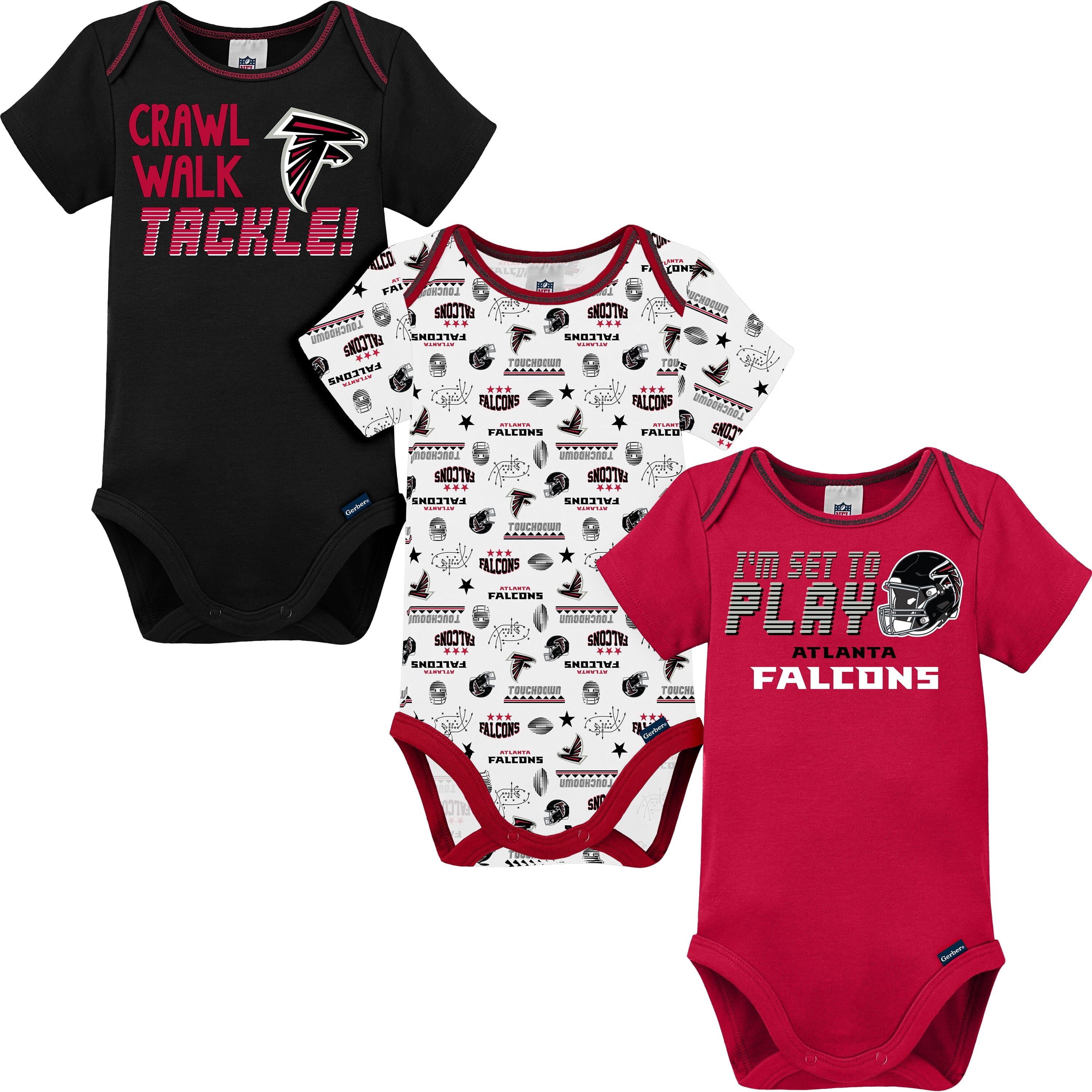 3-Pack NFL Short Sleeve Bodysuits