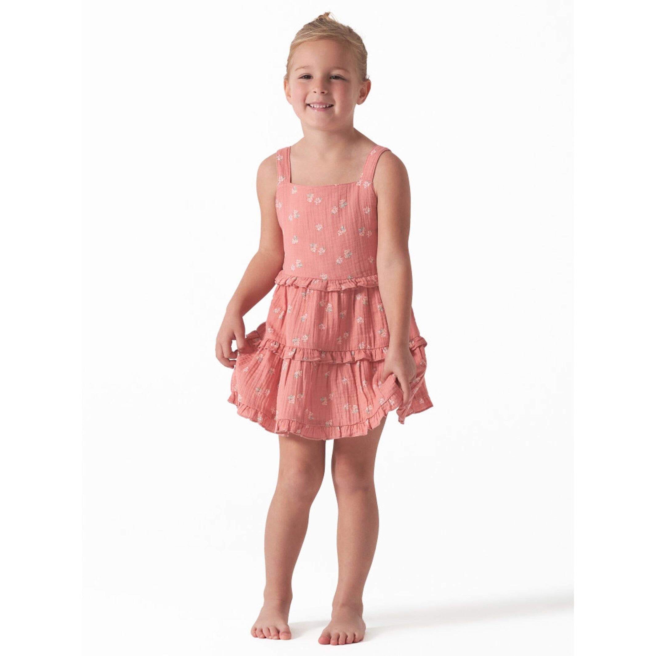 Infant & Toddler Girls Pink Raspberries Tiered Dress