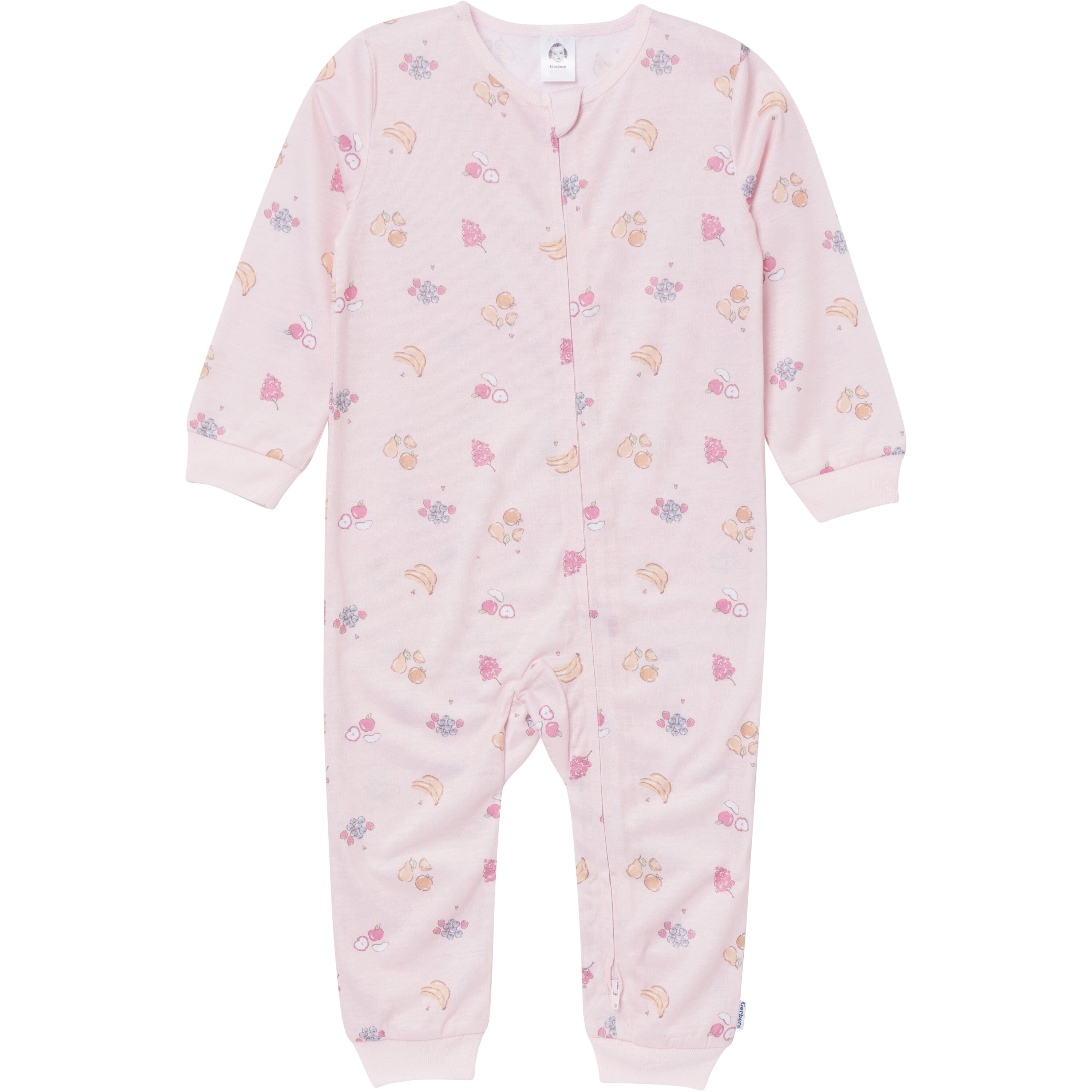 3-Pack Infant & Toddler Girls Fruits Footless Pajamas