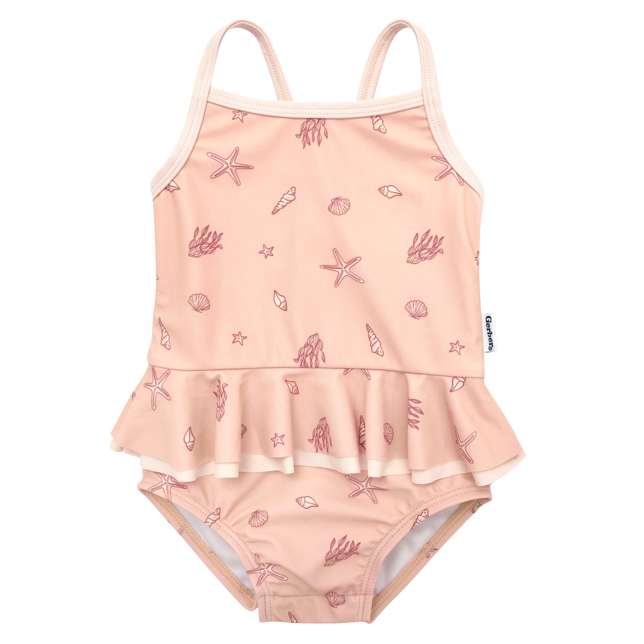 Baby Girls UPF 50+ Seashells One-Piece Swimsuit