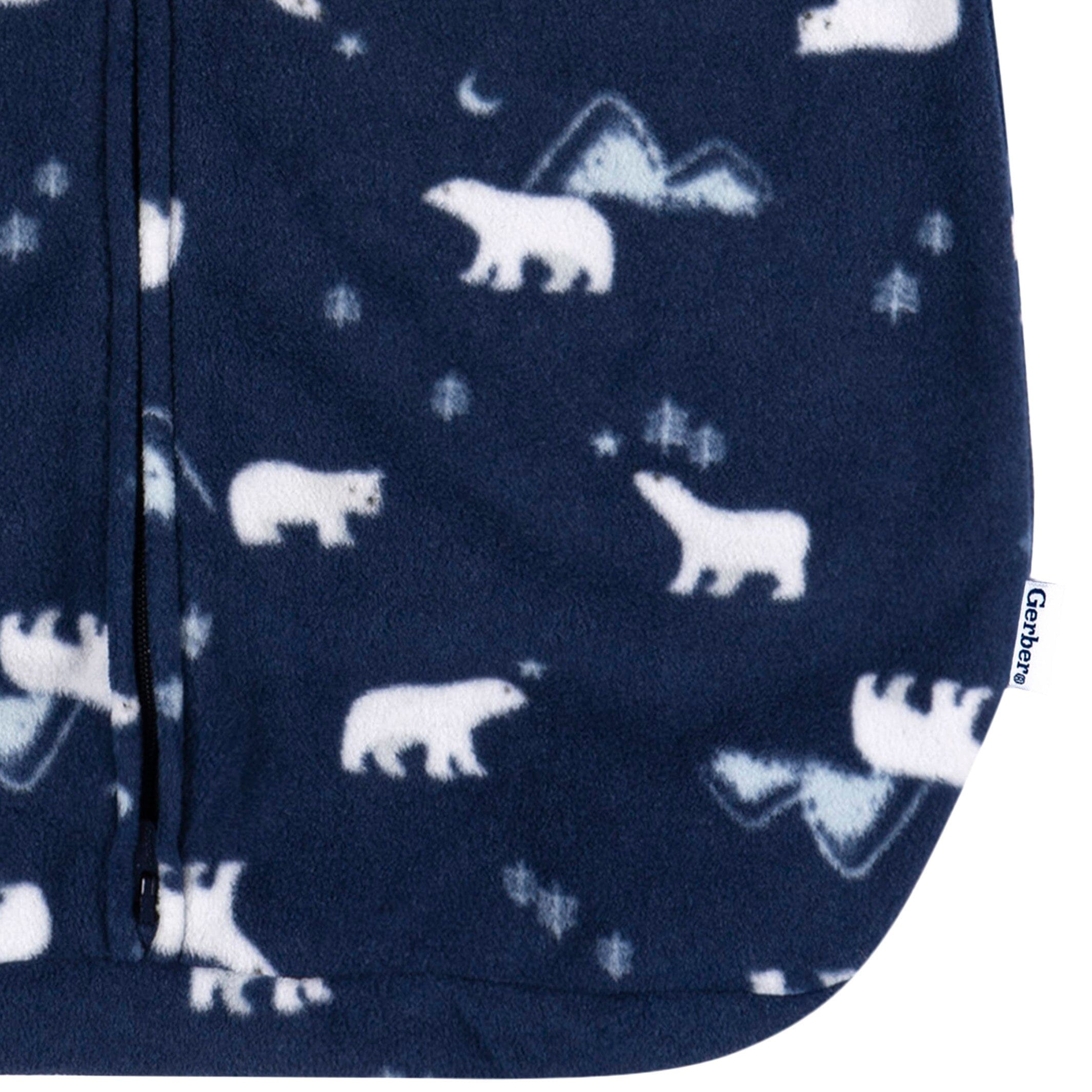 Baby Neutral Polar Bears Wearable Blanket