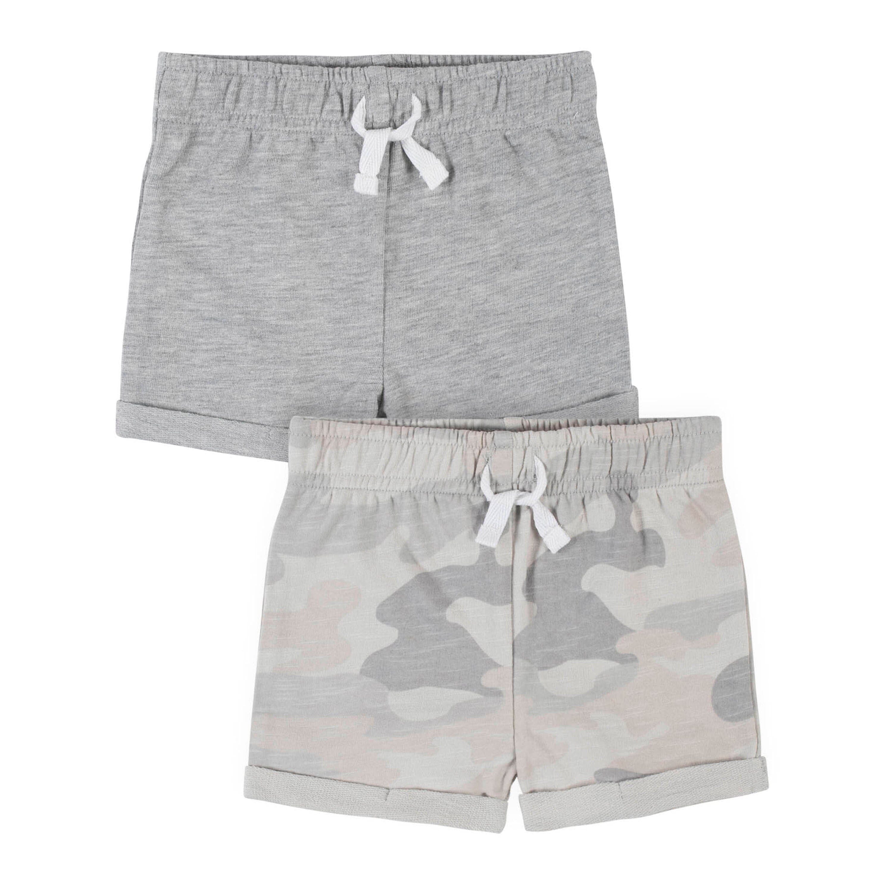 2-Pack Baby Boys Grey Camo Shorts