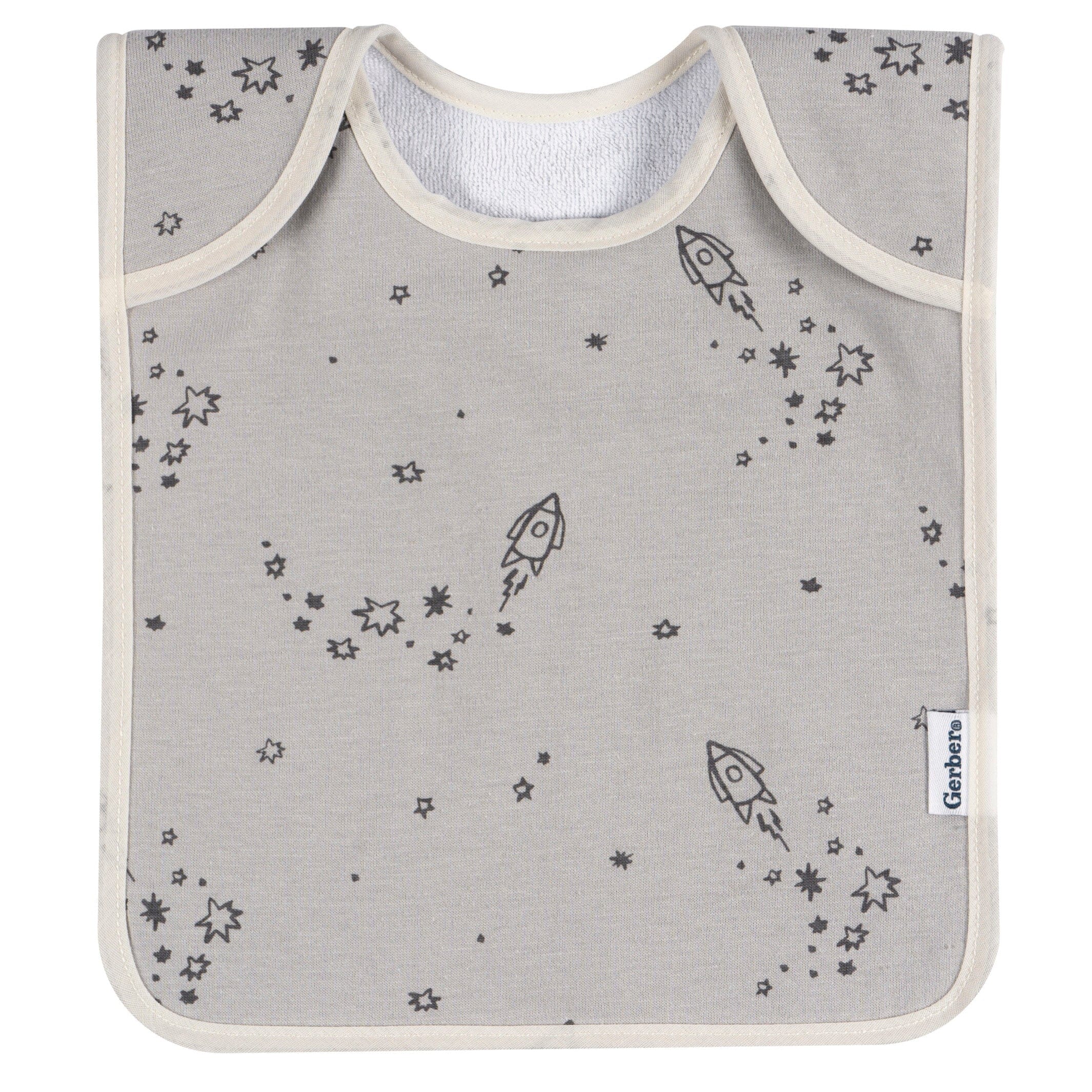 8-Pack Baby Boys Space Jersey Lap Shoulder Bibs