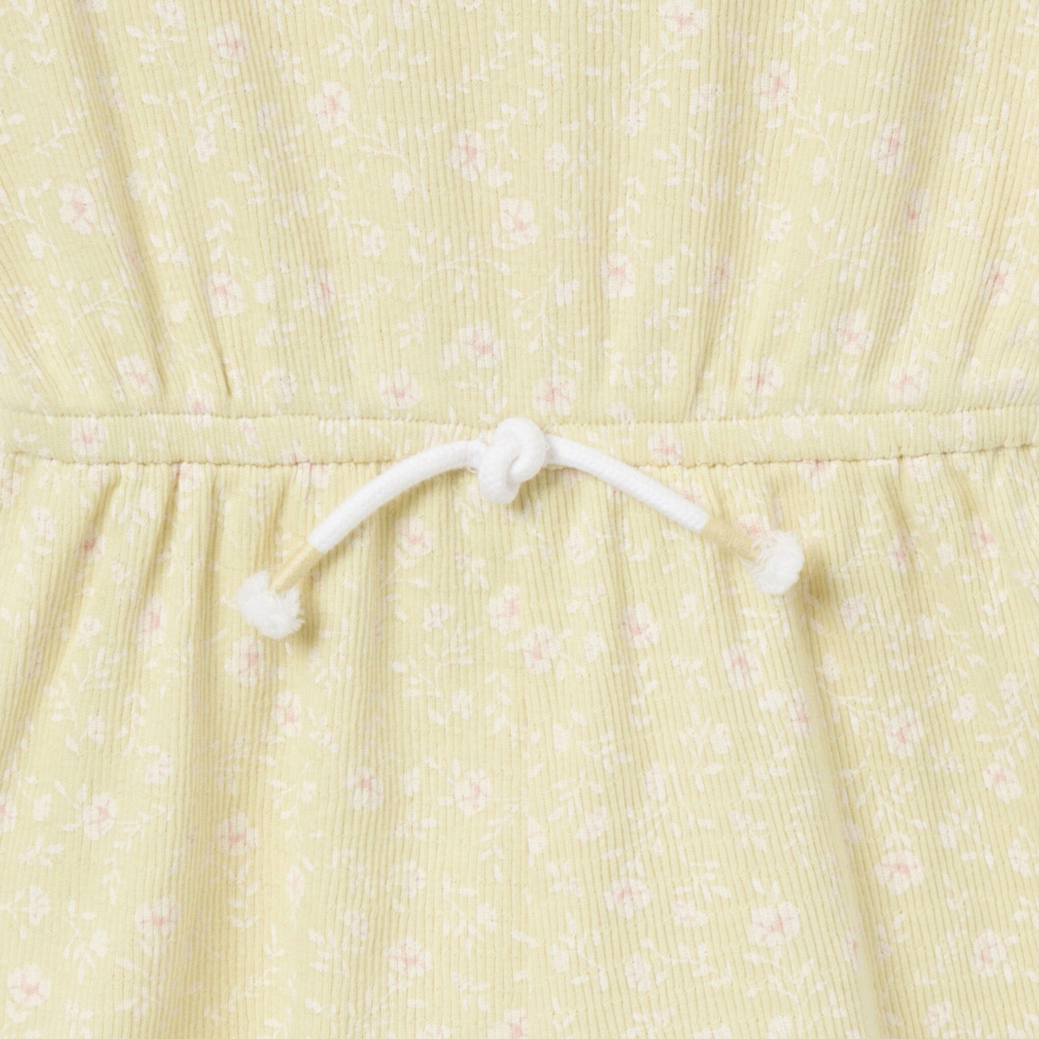 Infant & Toddler Girls Dusty Yellow Floral Flutter Sleeve Romper