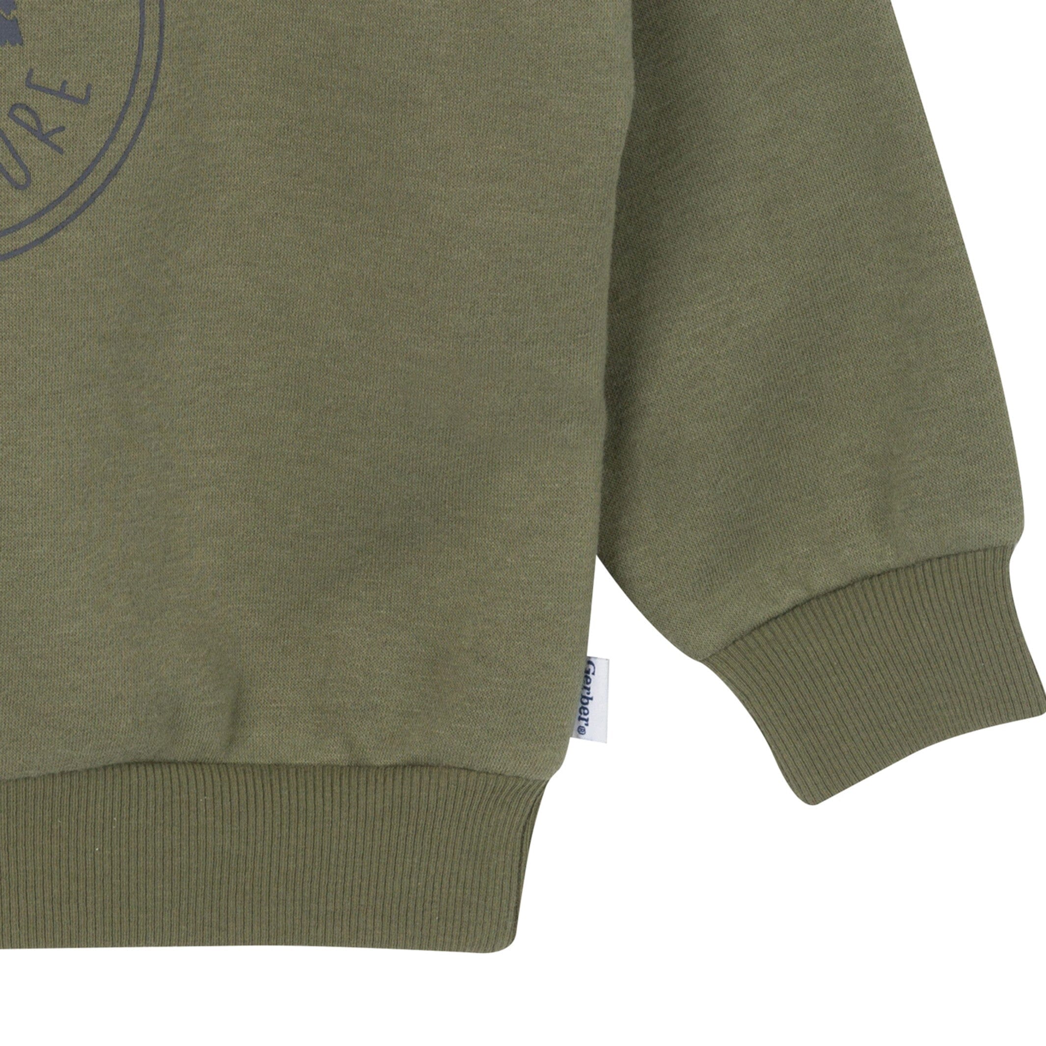 2-Piece Baby & Toddler Boys Olive Adventure Sweatshirt & Pant Set