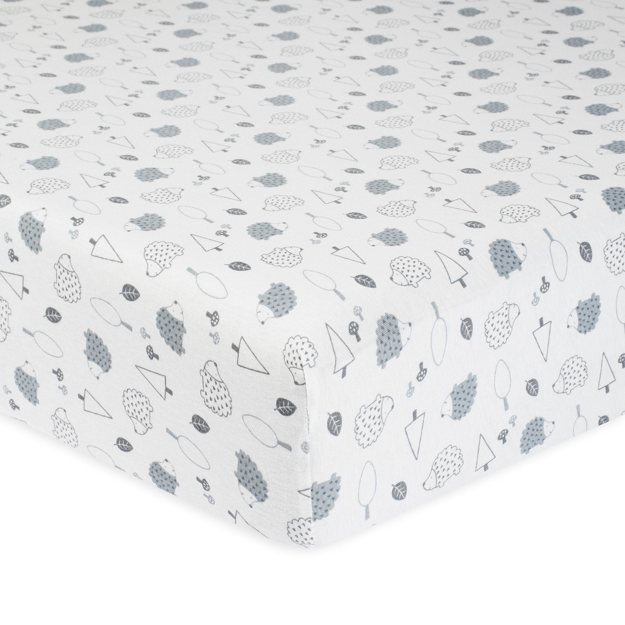 Gerber 1-Pack Neutral Hedgehog Organic Fitted Crib Sheet