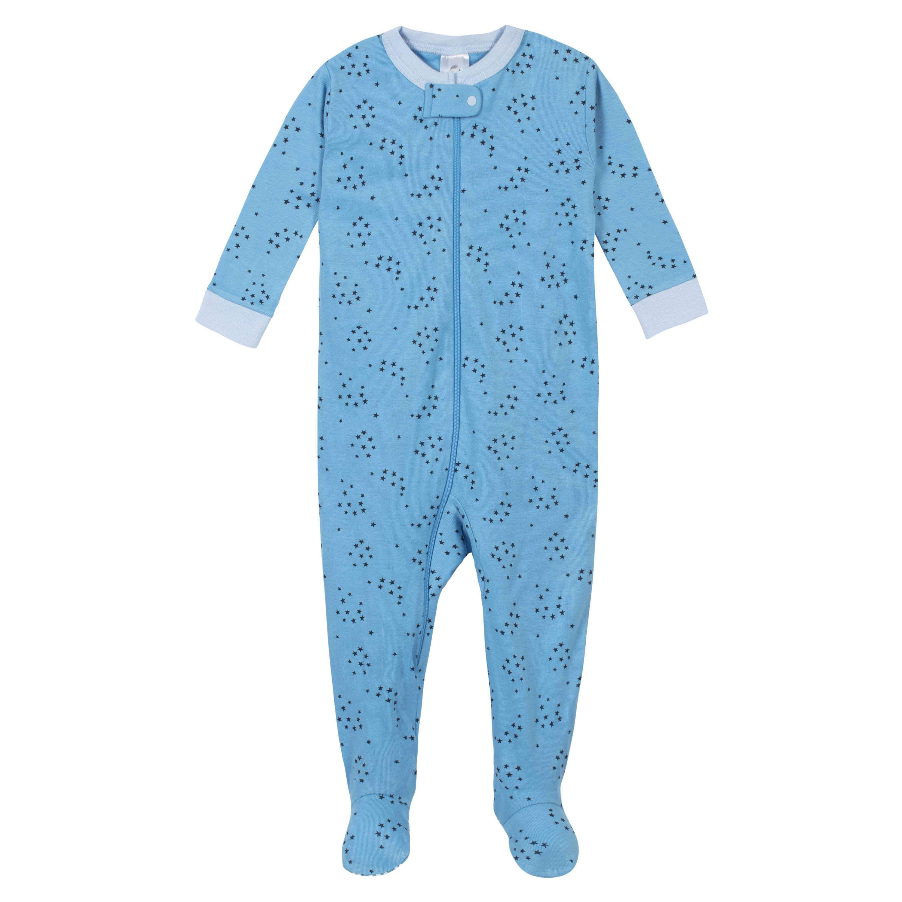 4-Pack Baby Boys Animals and Camping Footed Pajamas