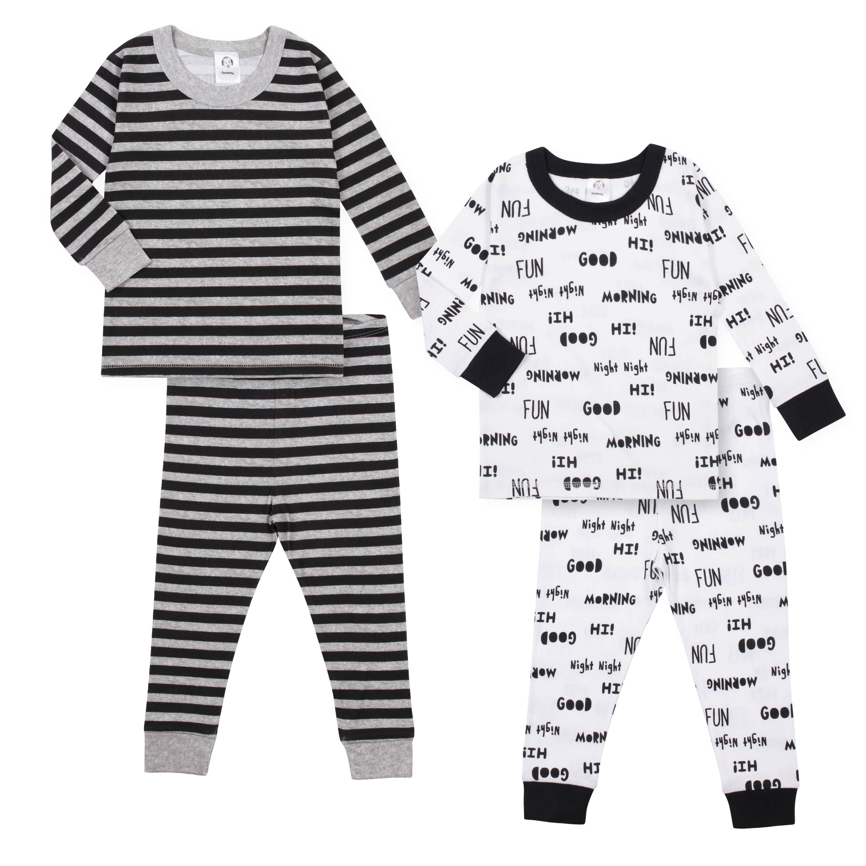 Toddler Boys' 4-Piece Organic Good Morning Snug Fit Pajamas