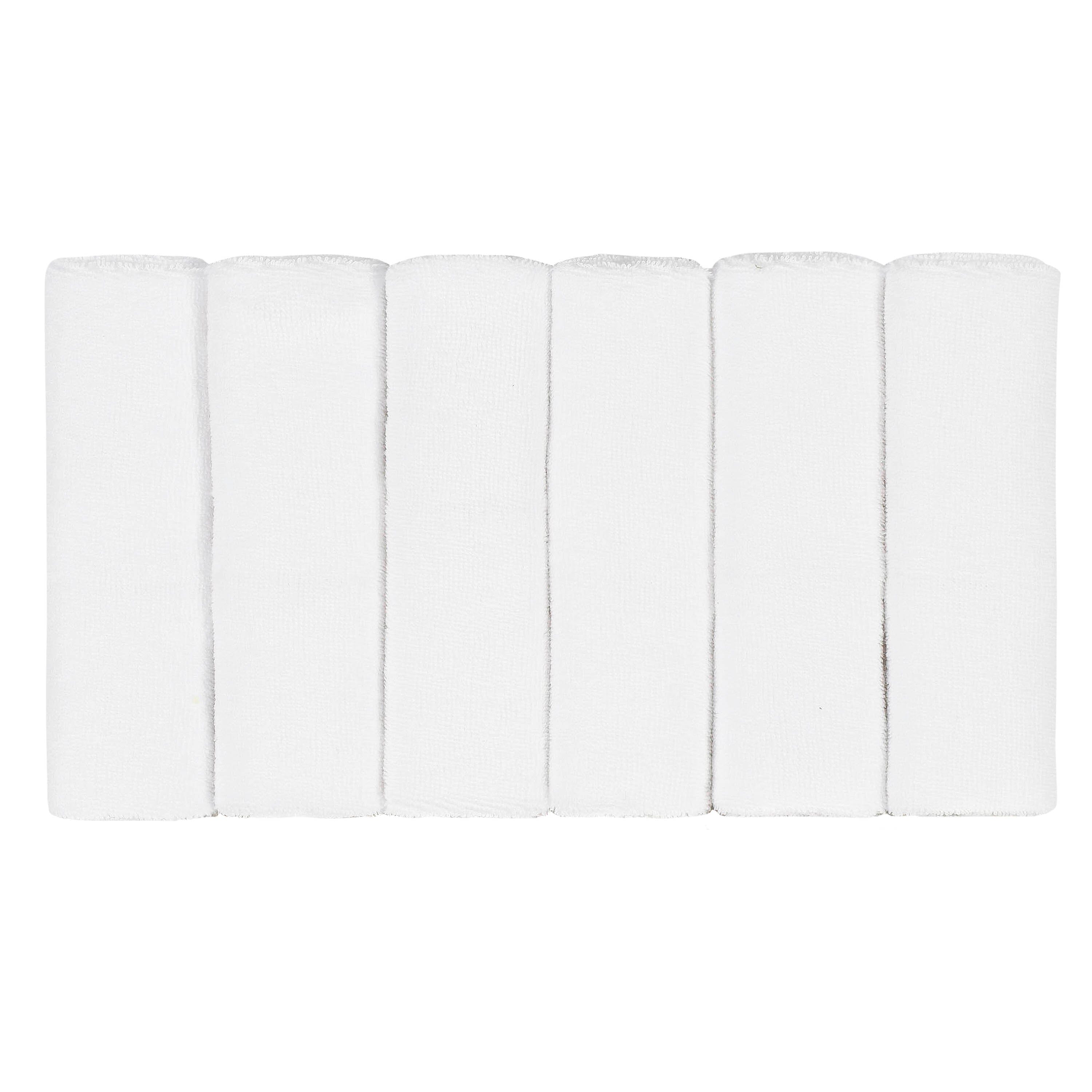 6-Pack Baby Neutral White Washcloths