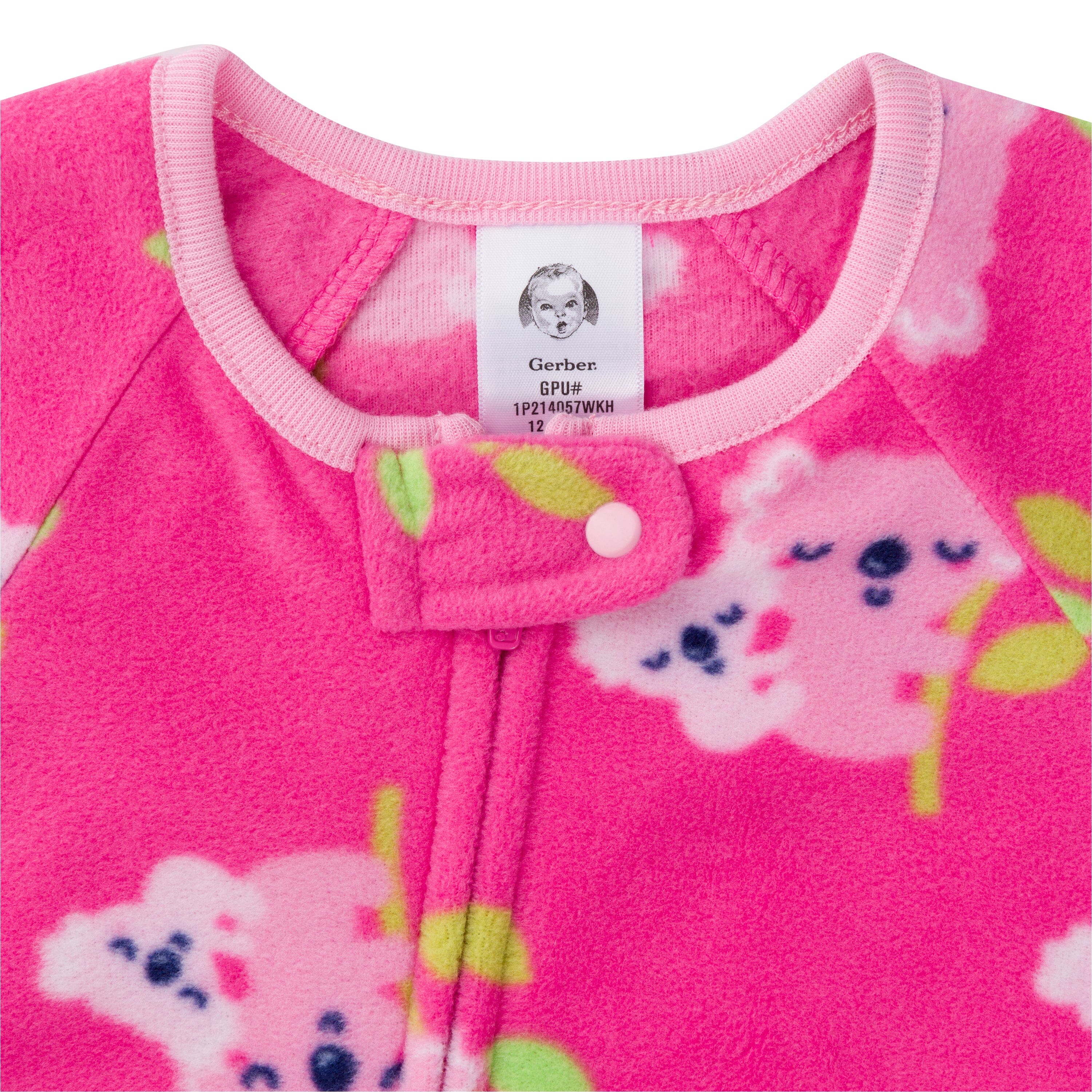 Baby Girls Koala Fleece Pajamas