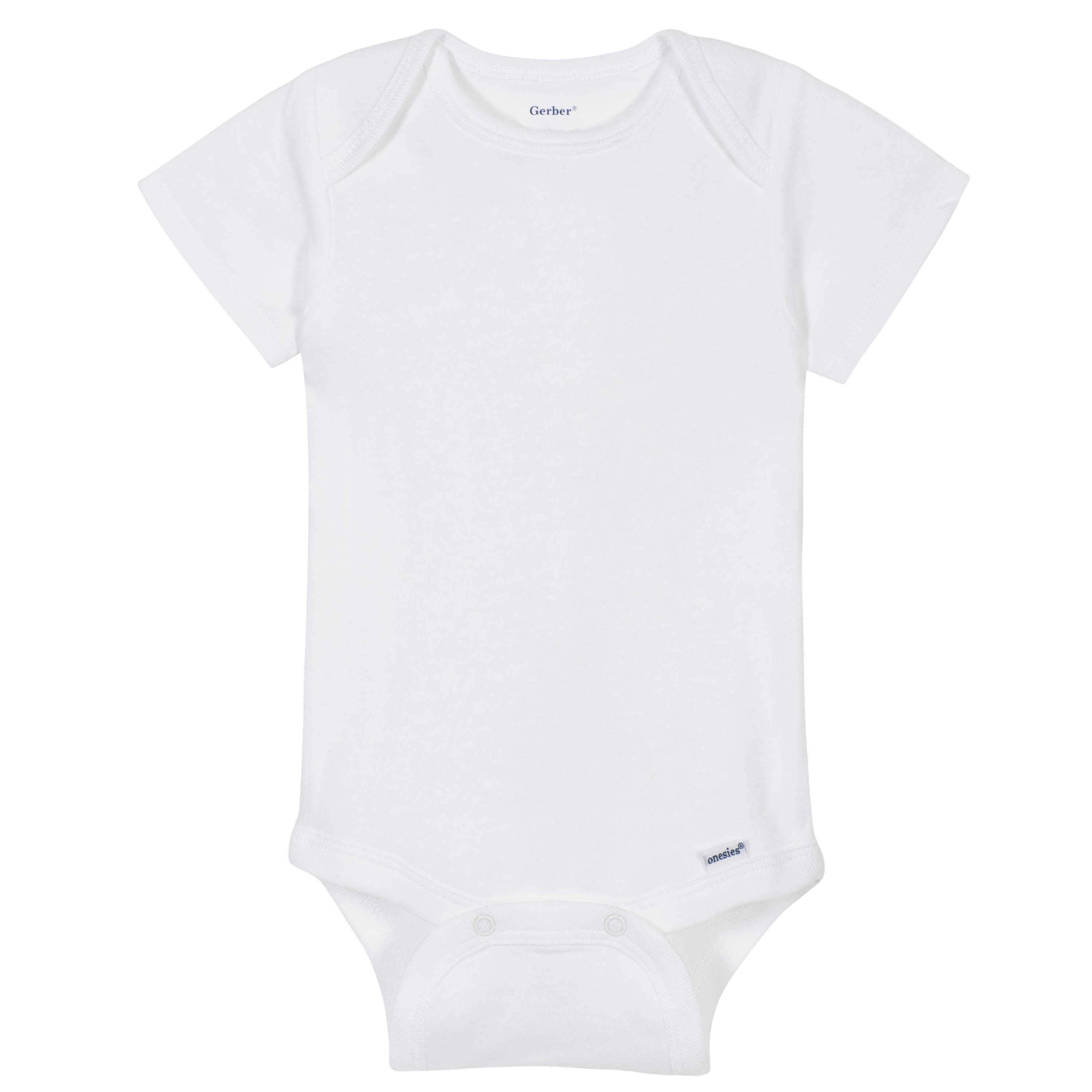 15-Pack White Onesies Bodysuits Bundle