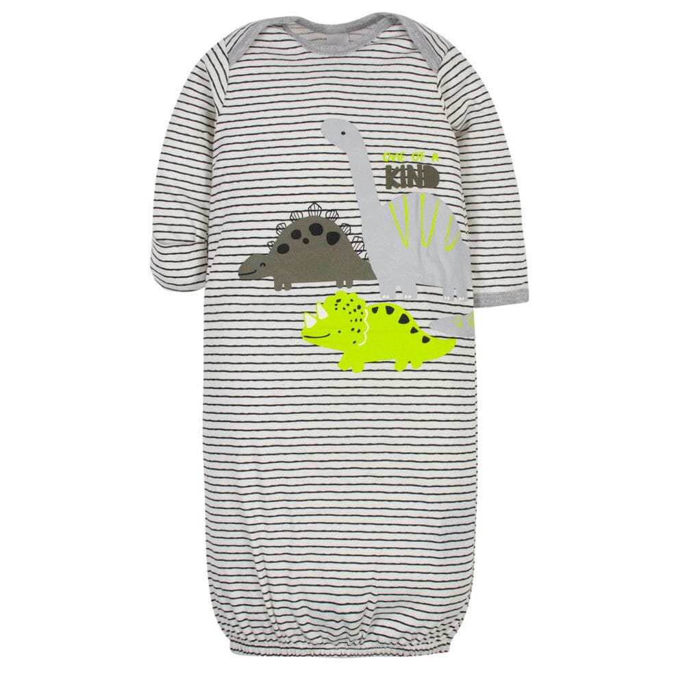 3-Pack Baby Boys Dino Gowns