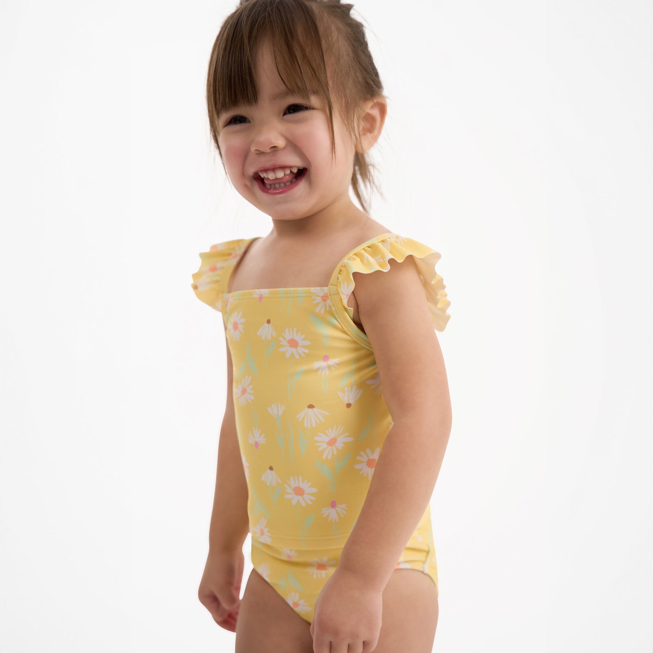 2-Piece Toddler Girls UPF 50+ Daisies Swimsuit Set