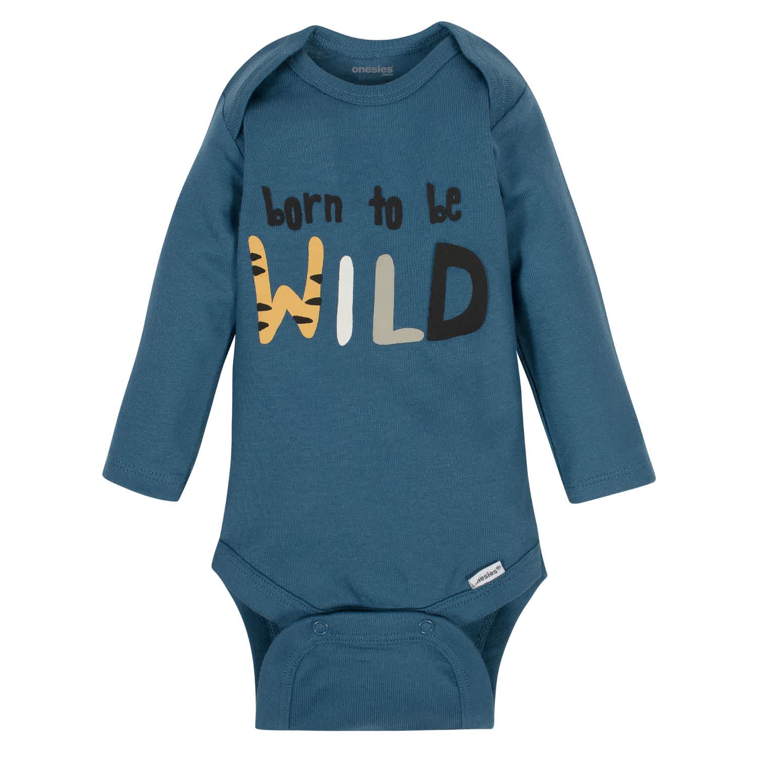 6-Pack Baby Boys Tiger Long Sleeve Onesies Brand Bodysuits