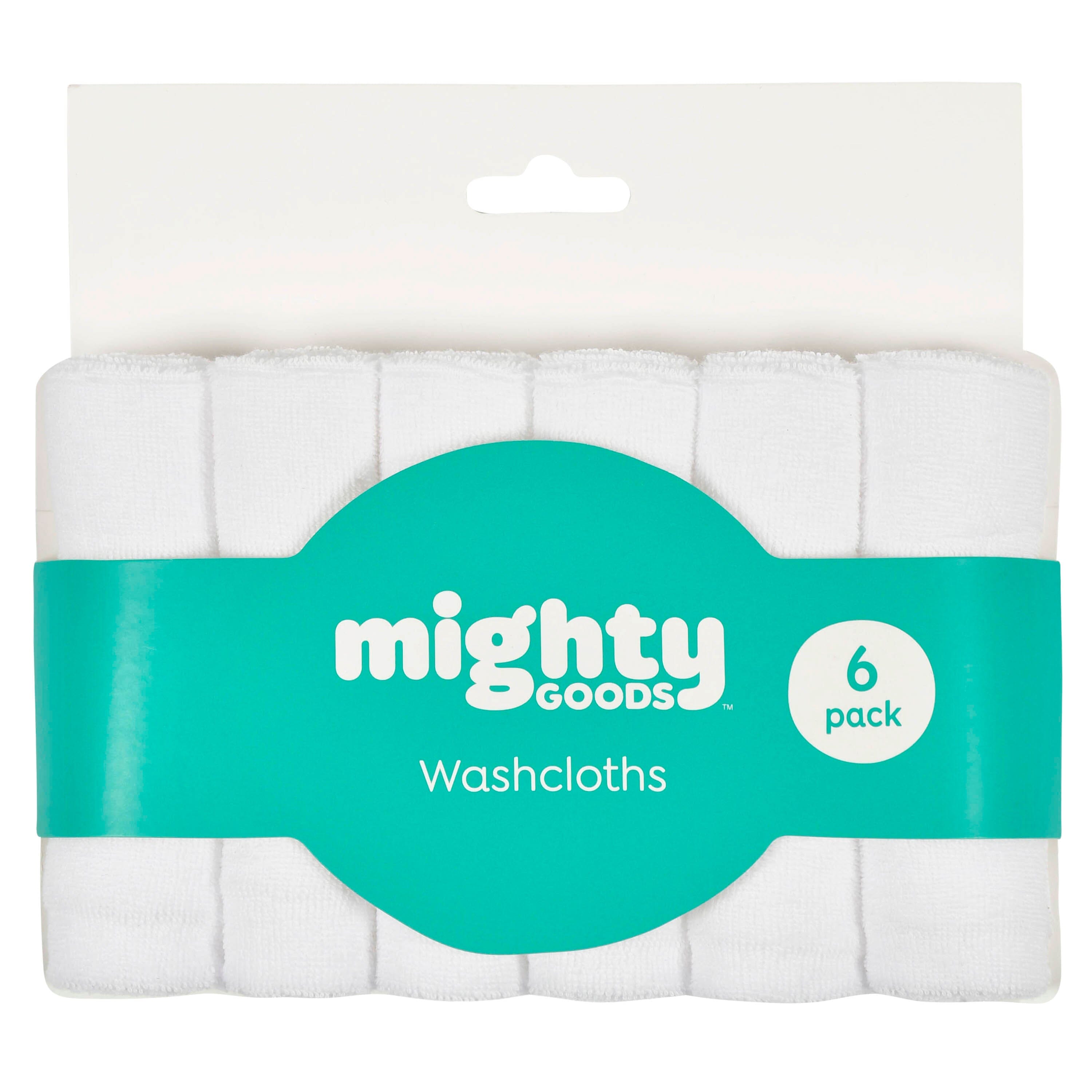 6-Pack Baby Neutral White Washcloths