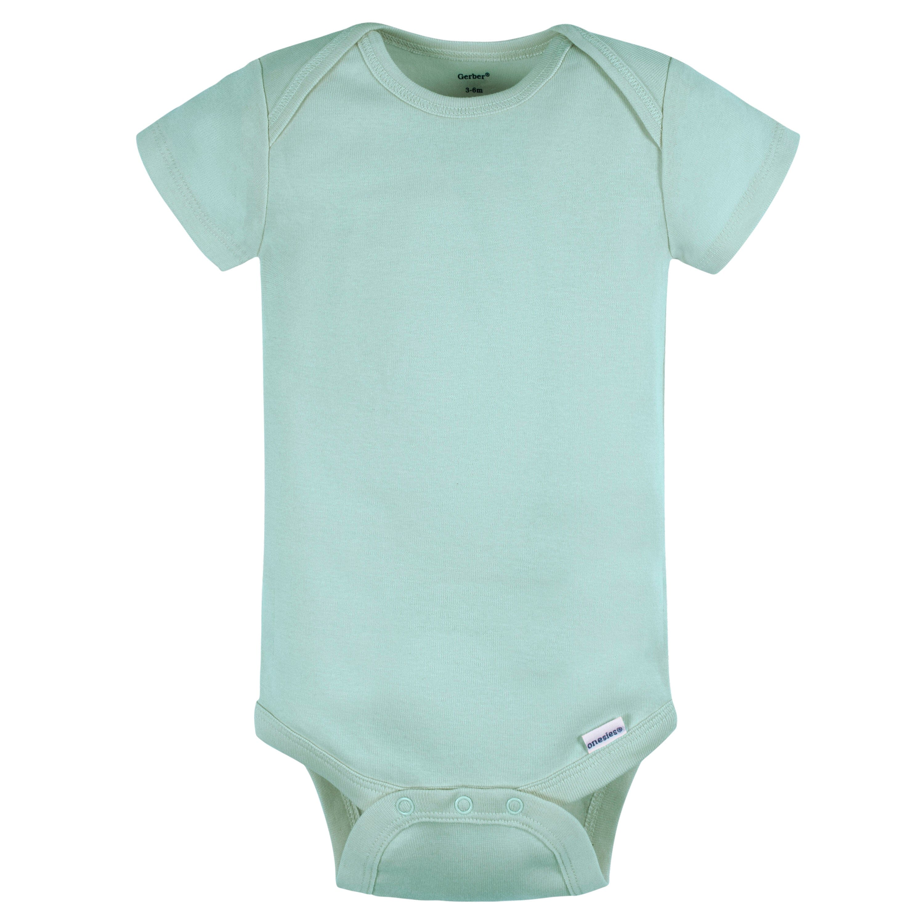 5-Pack Baby Neutral Green/ Brown Short Sleeve Onesies Bodysuits