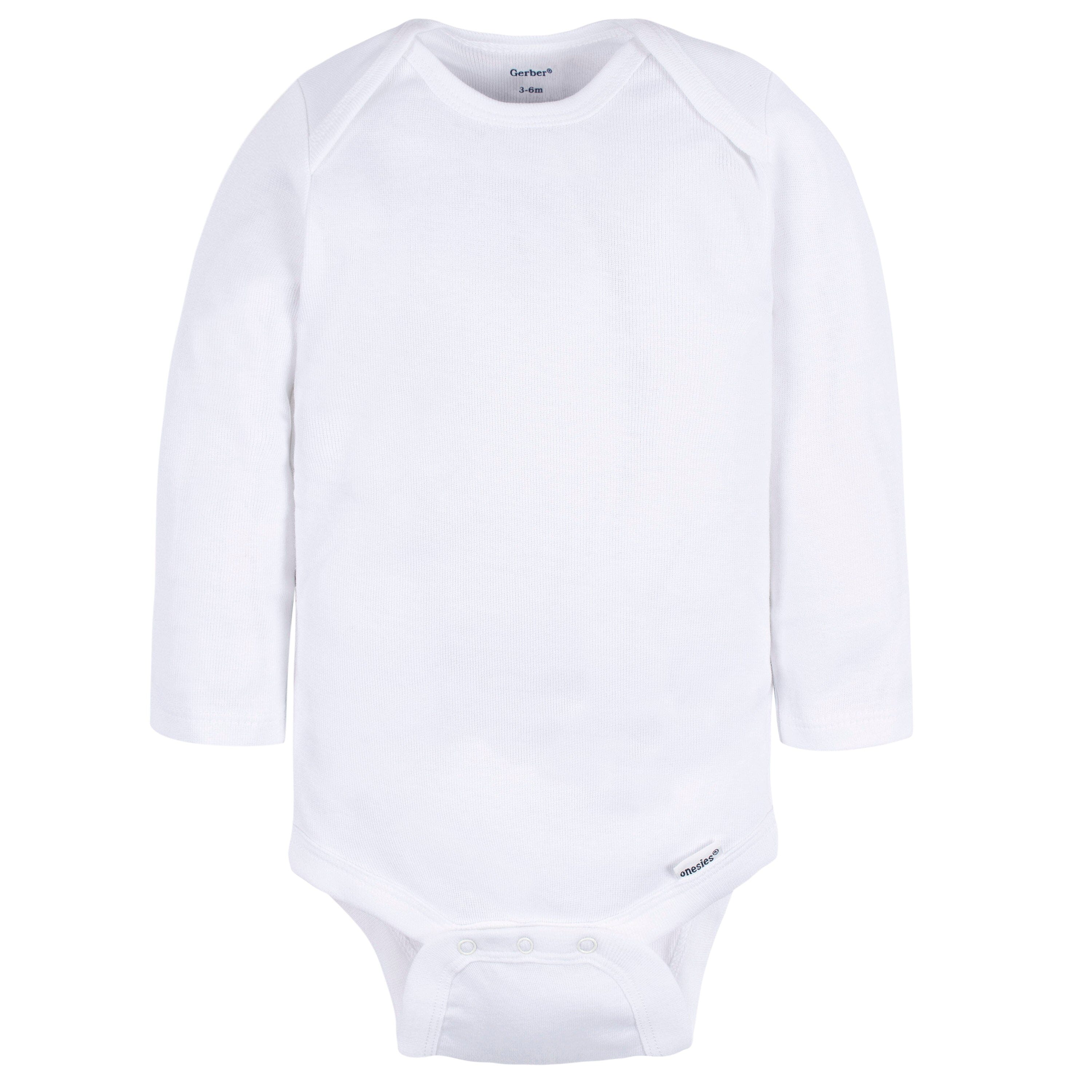 4-Pack Baby Neutral Grey Long Sleeve Onesies Bodysuits