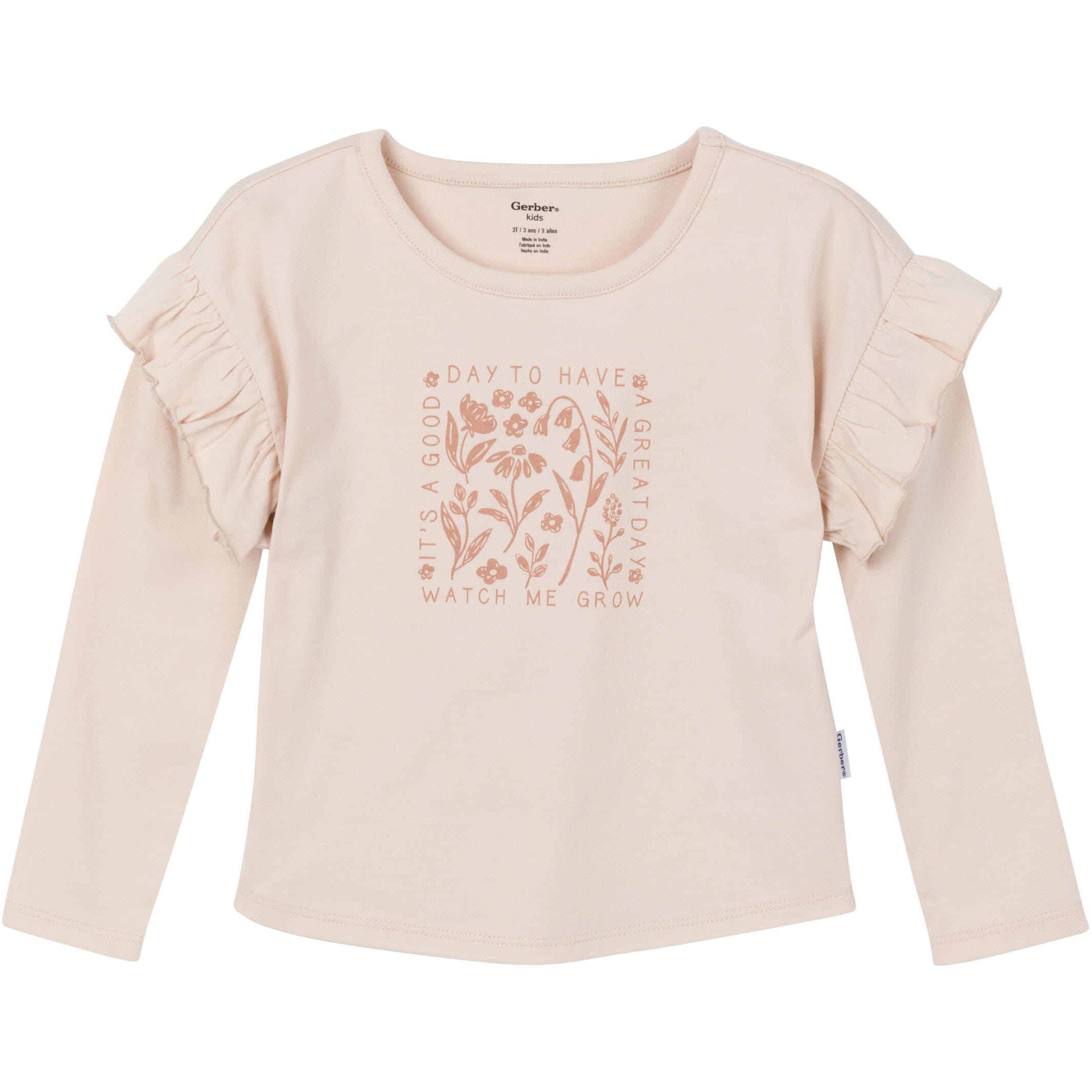 3-Piece Toddler Girls Tan Tops and Pants