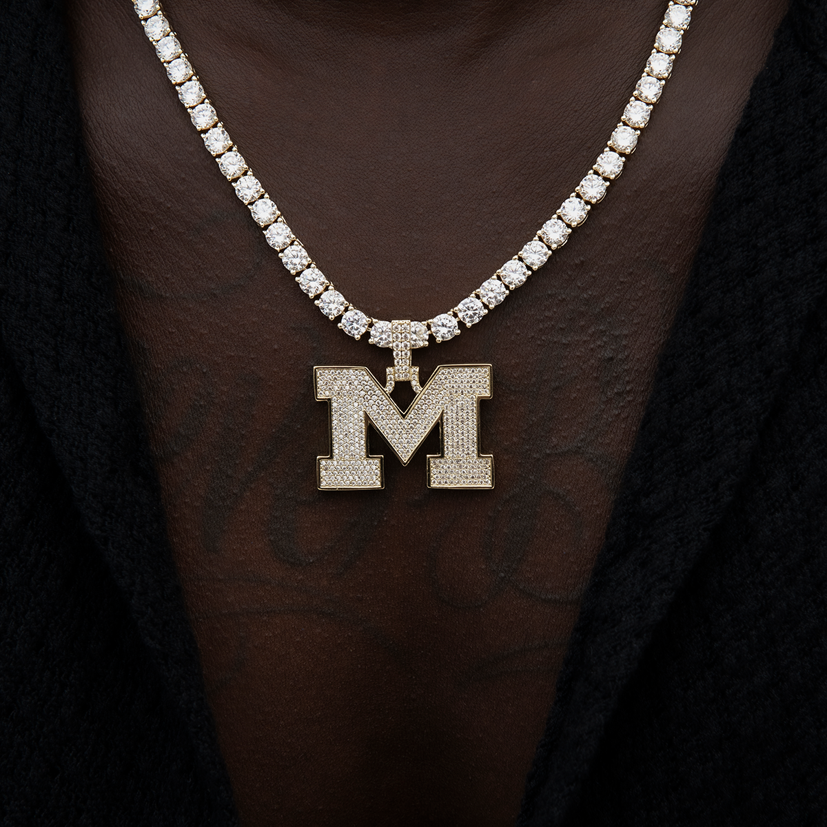 University of Michigan Wolverines Official NCAA Micro Logo Pendant in Yellow Gold