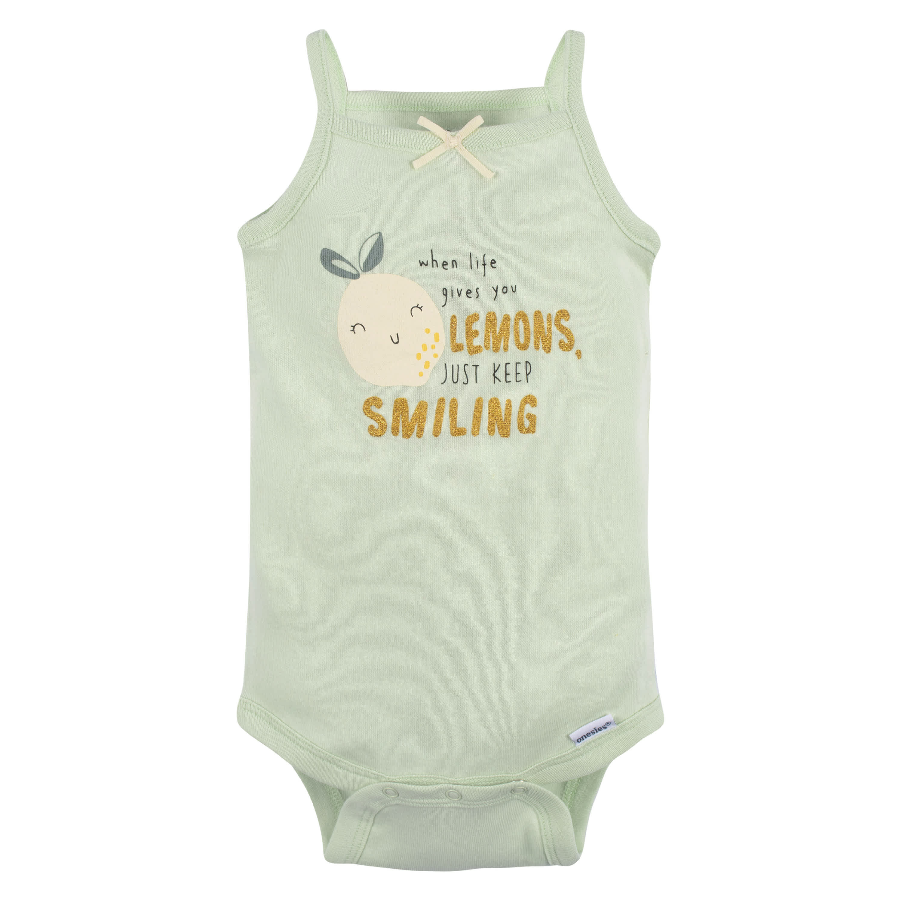 4-Pack Baby Girls Little Lemon Sleeveless Onesies Bodysuits