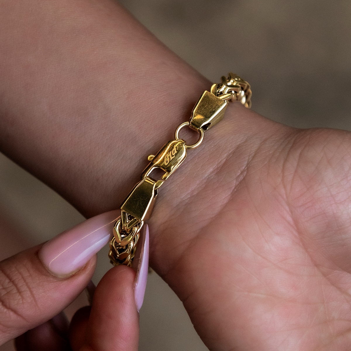 Franco Bracelet in Yellow Gold- 6mm