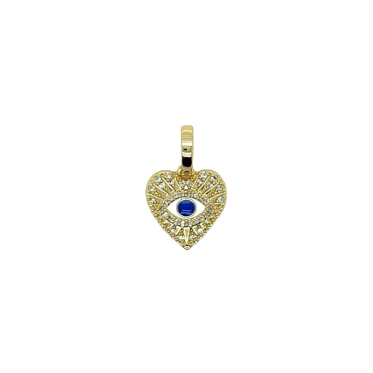 Small Coin Evil Eye Heart