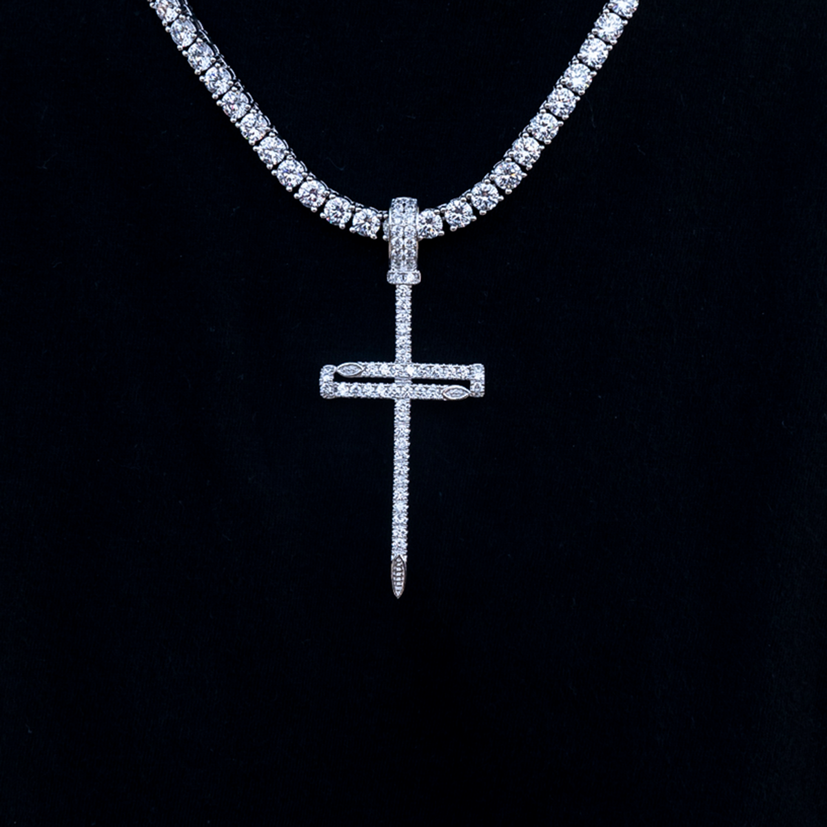 Large Nail Cross Pendant