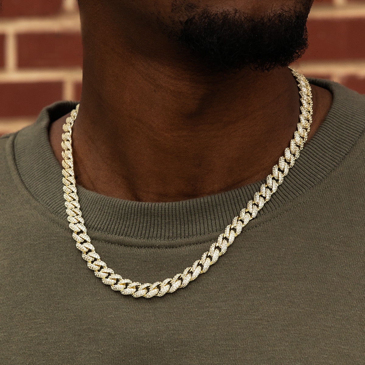 Diamond Cuban Chain in Yellow Gold - 8.5mm