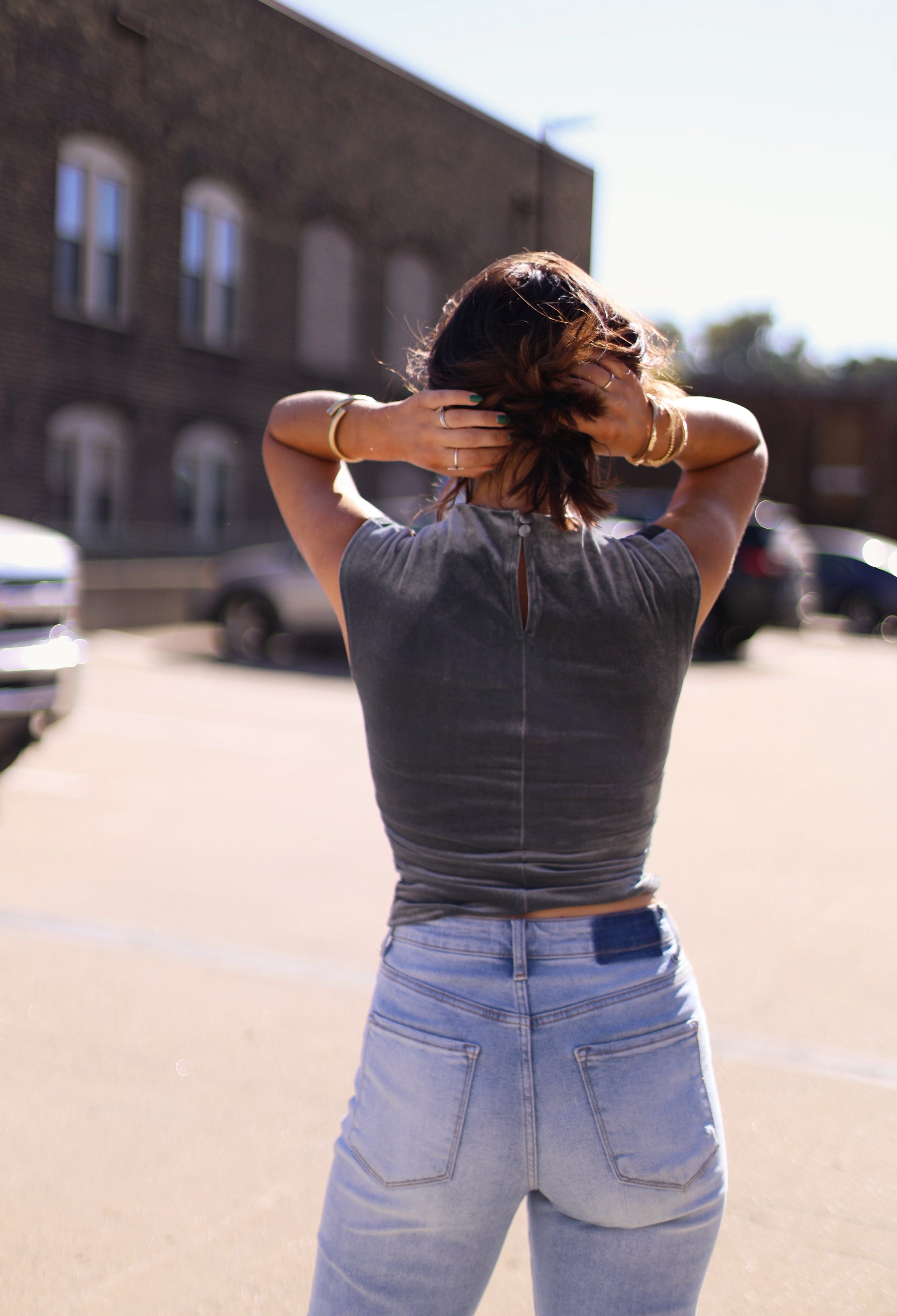 Velvet Mock Neck Top