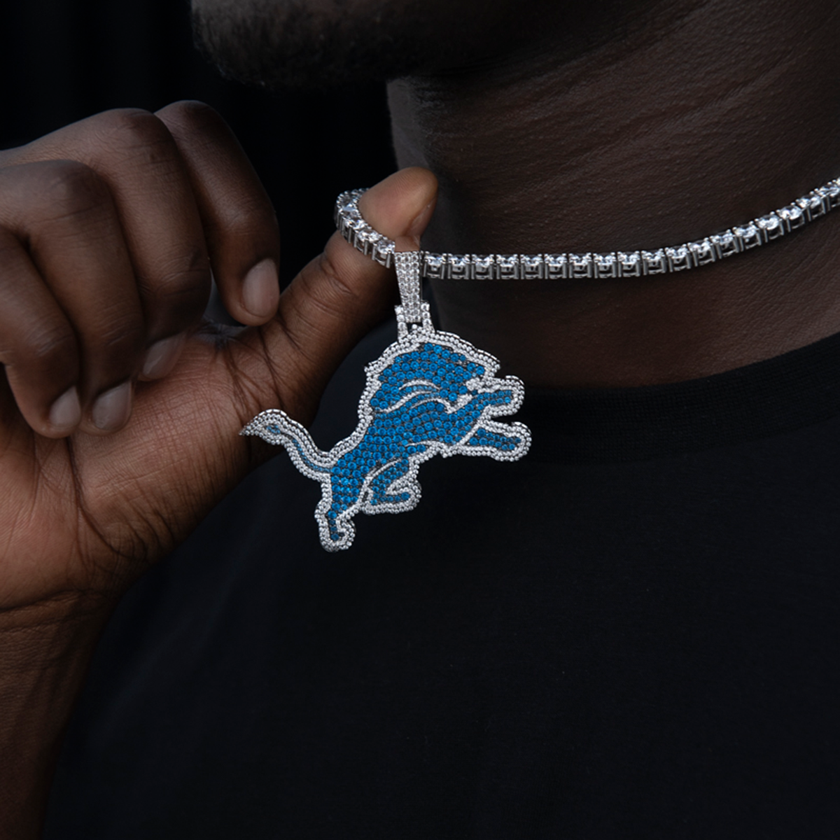 Detroit Lions Official NFL Large Logo Pendant