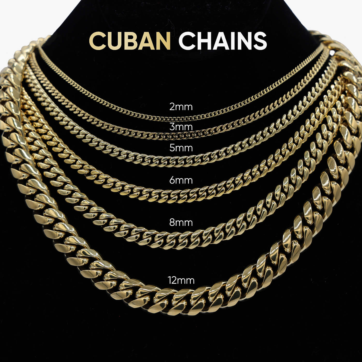 Cuban Link Chain in Yellow Gold - 5mm