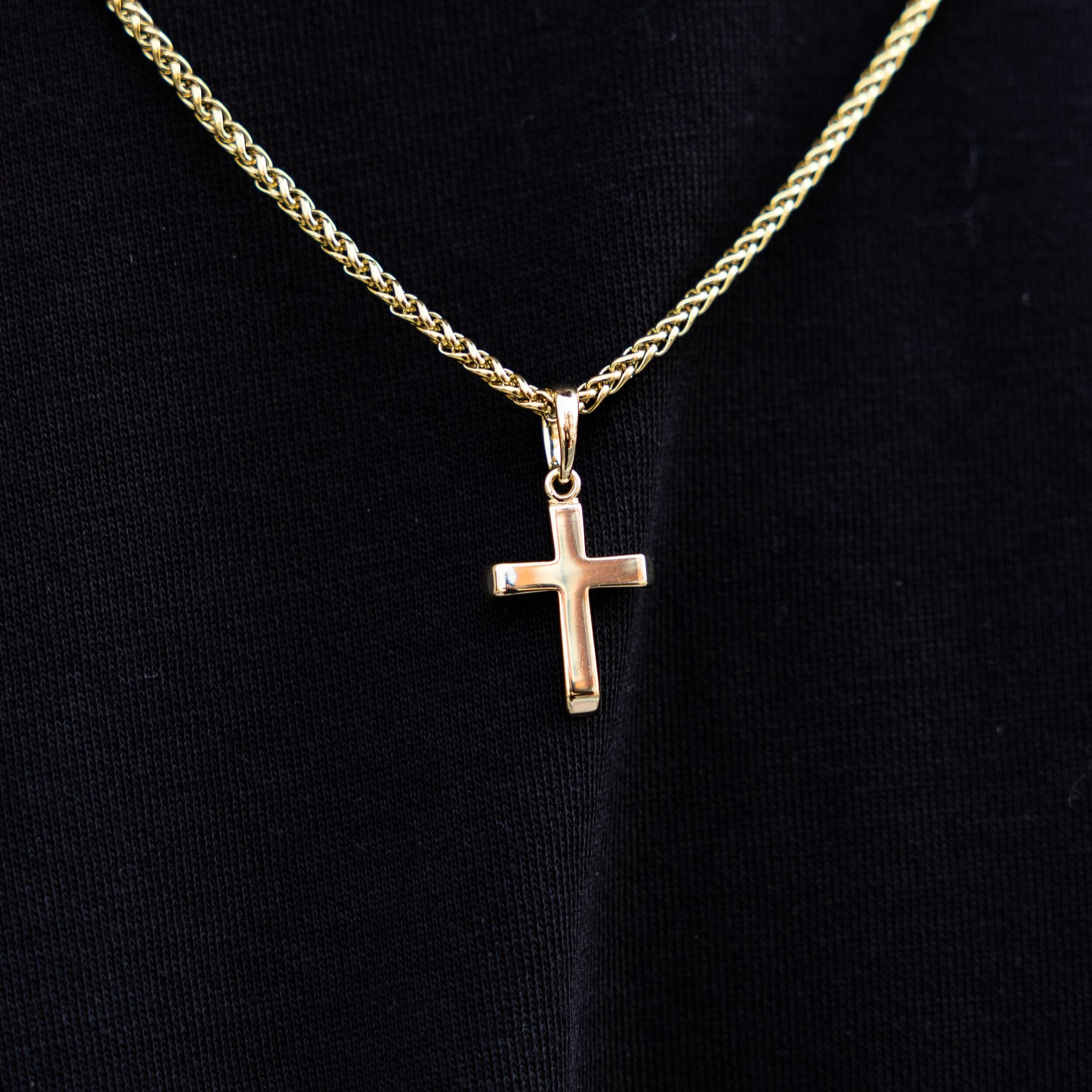 Micro Simple Cross + Palm Chain Set