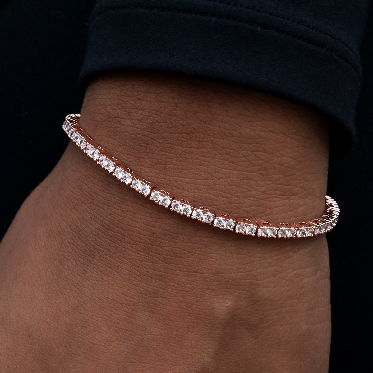 Diamond Tennis Bracelet in Rose Gold- 2mm