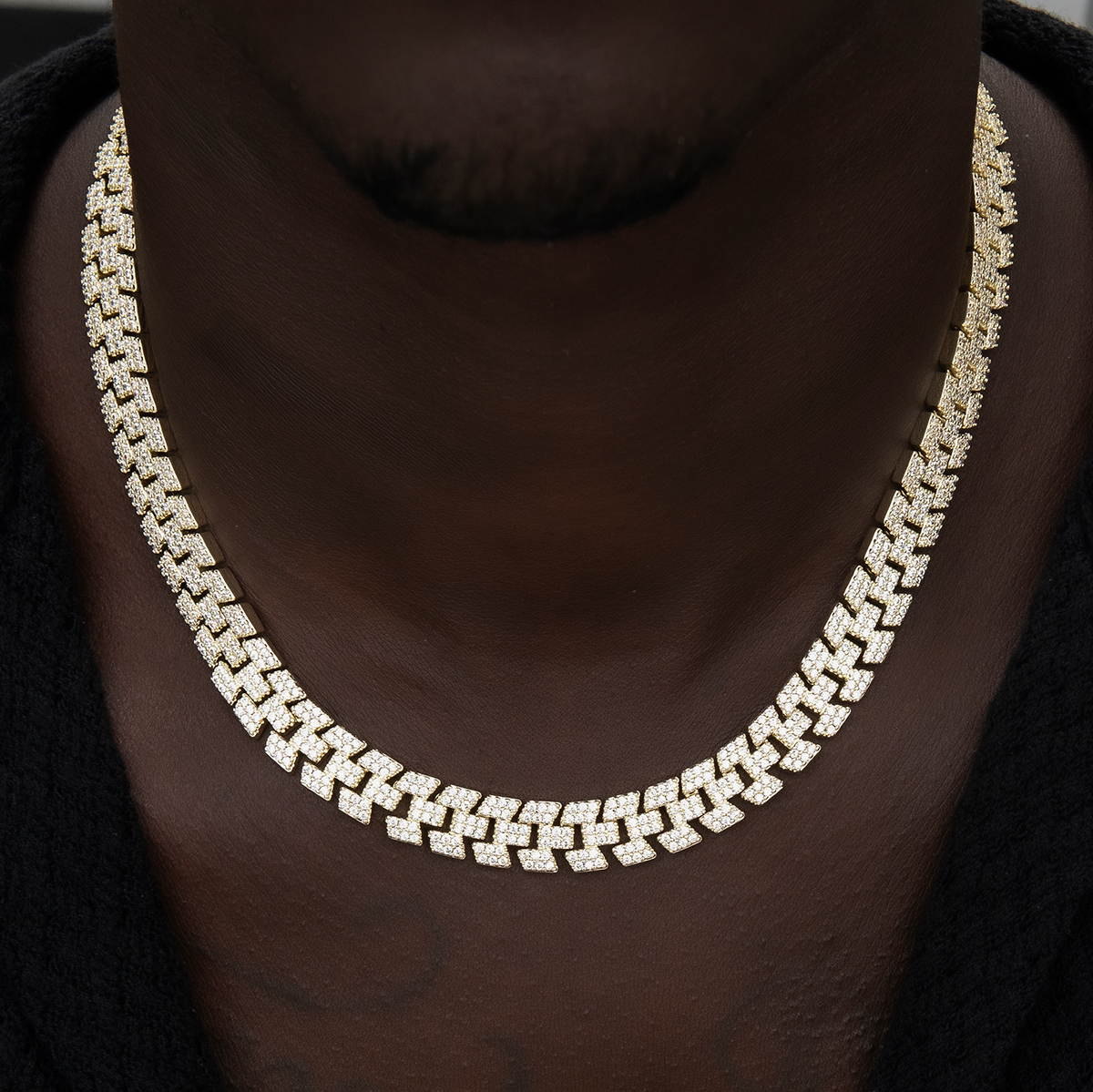 Diamond Spine Chain in Yellow Gold