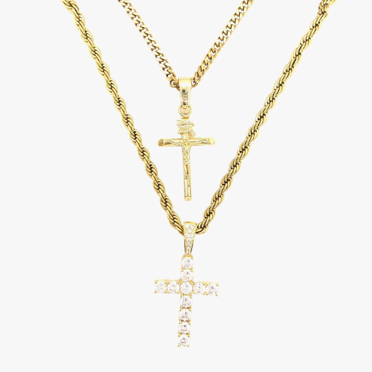 Cross Set in Yellow Gold