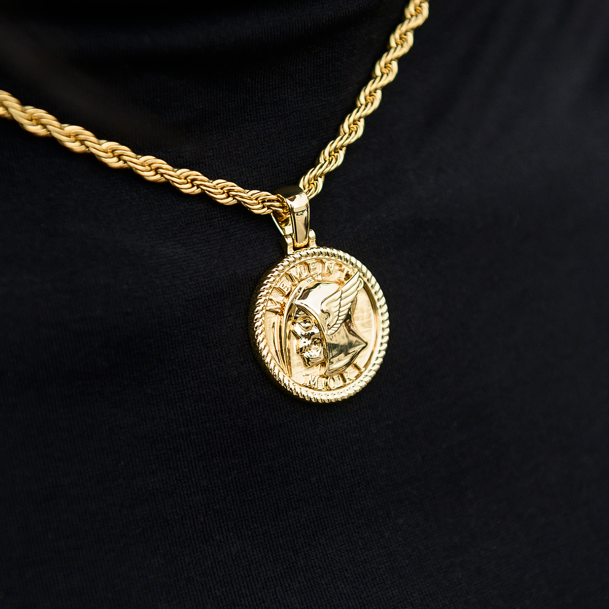 Memento Mori Coin Pendant