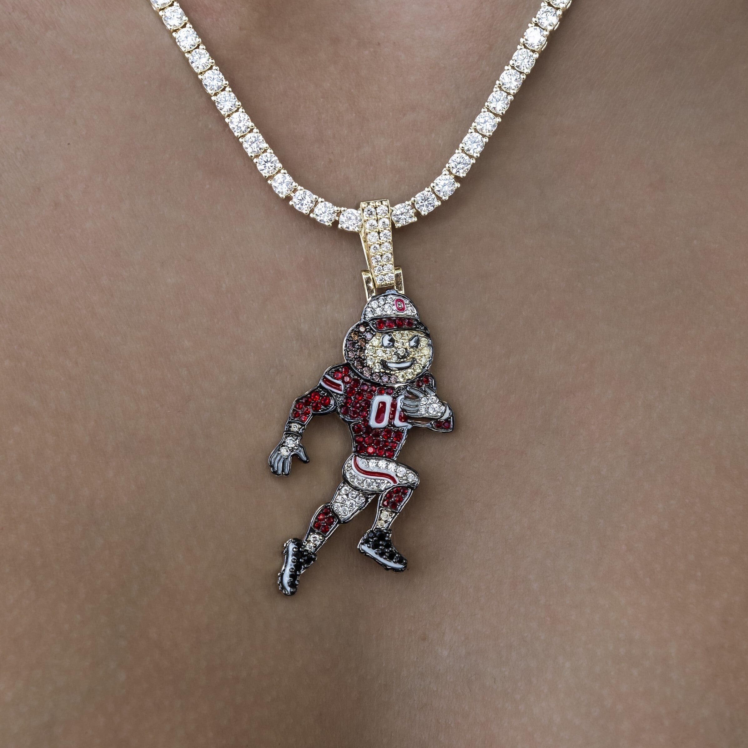 Ohio State Brutus Official NCAA Mascot Pendant