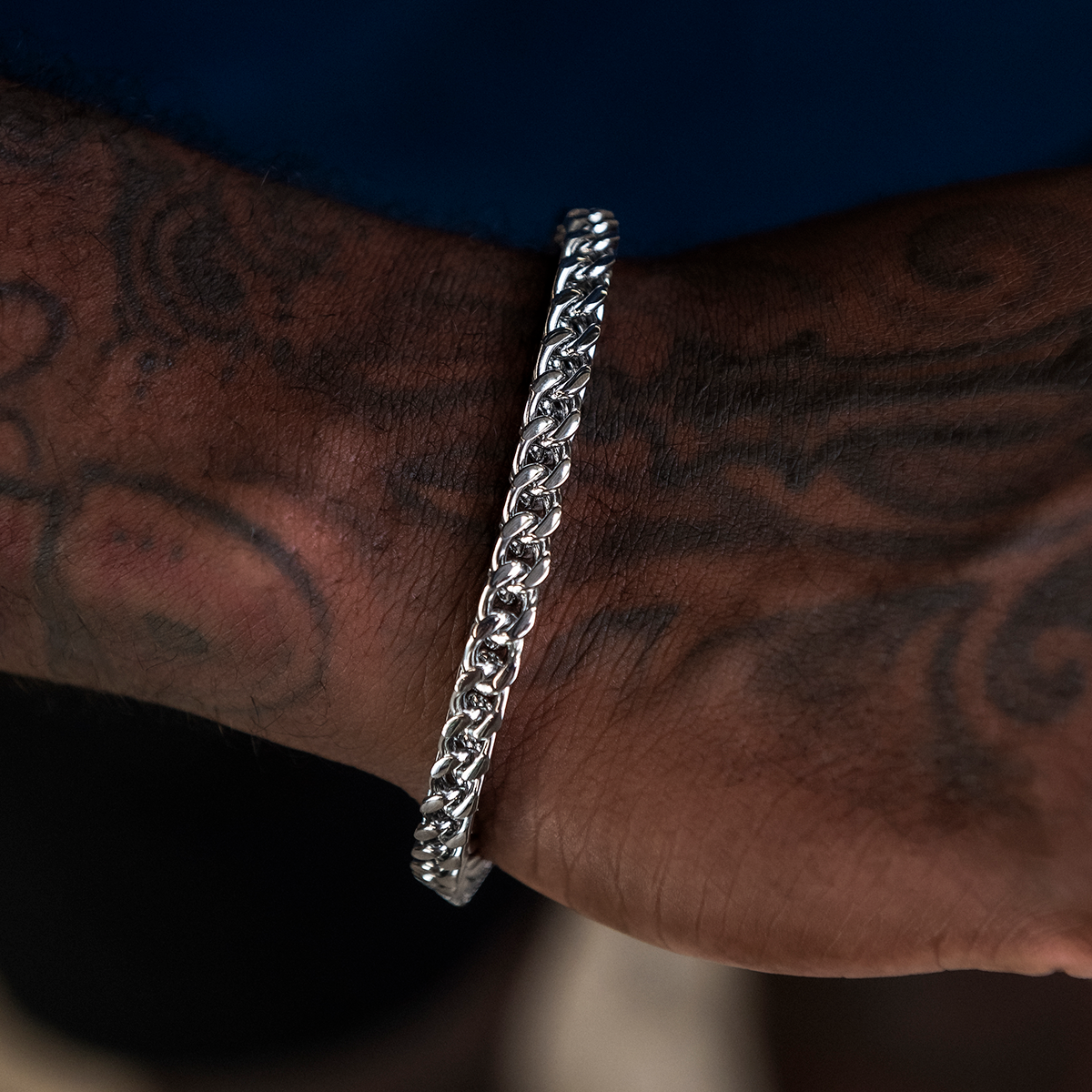 Franco Bracelet in White Gold- 6mm