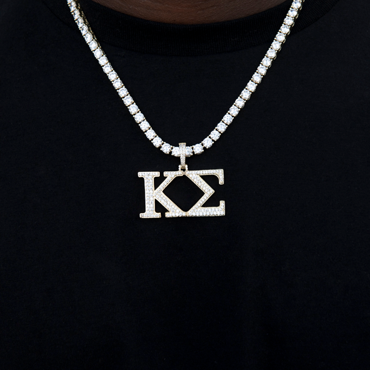 Kappa Sigma Fraternity Pendant in Yellow Gold