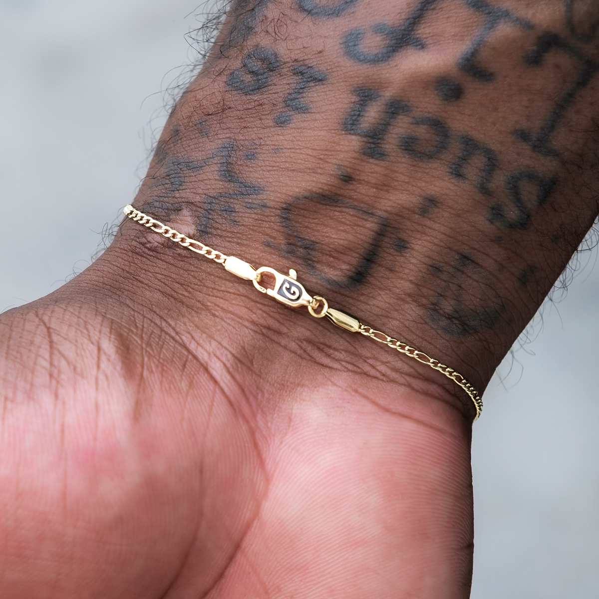 Figaro Bracelet in Yellow Gold- 2mm