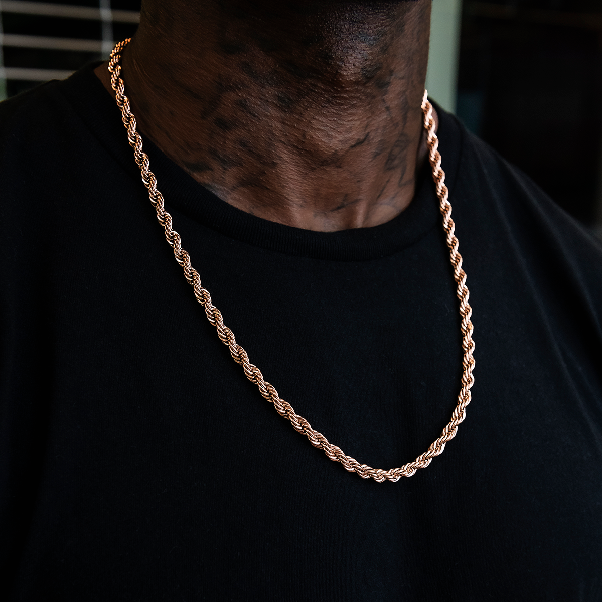 Rope Chain in Rose Gold- 6mm