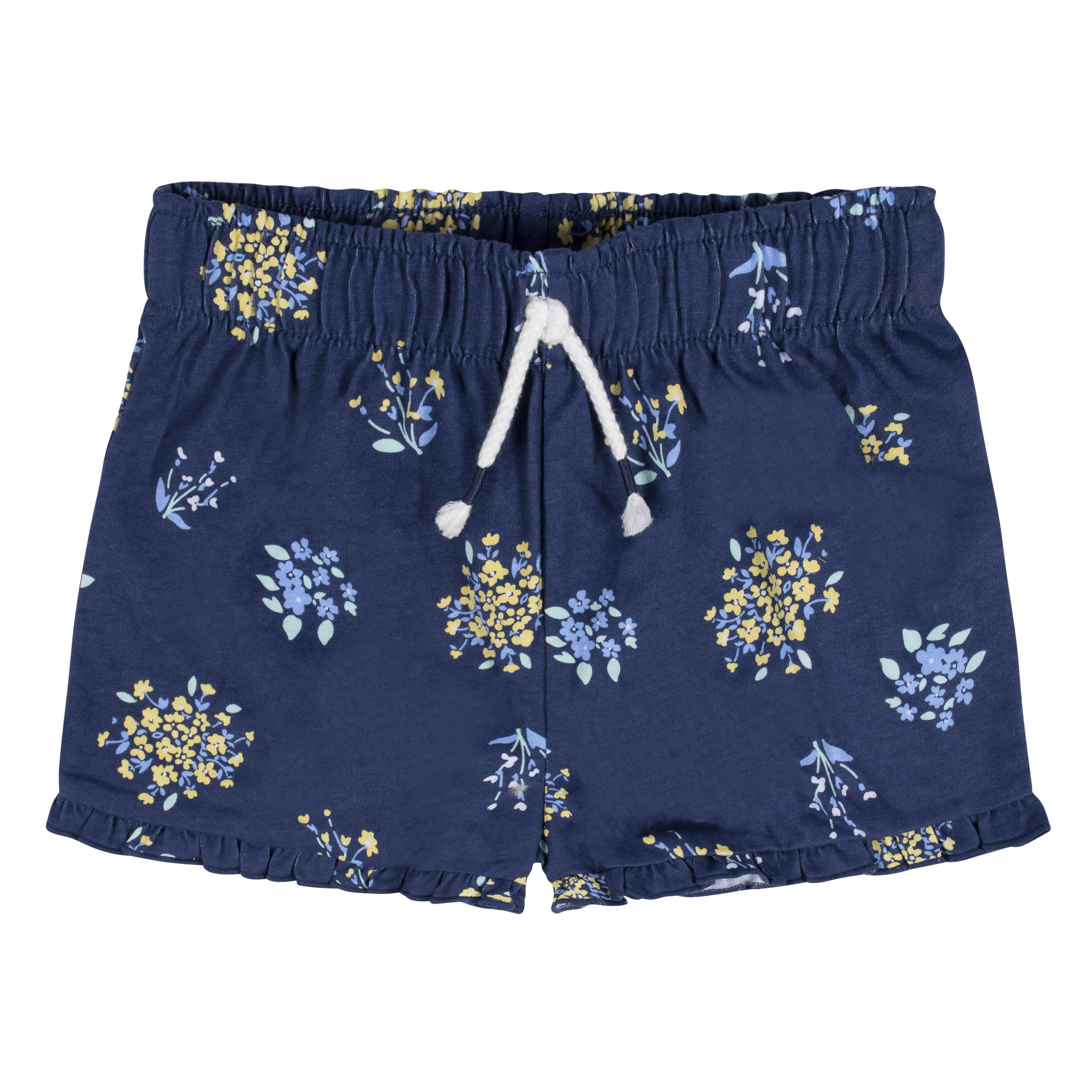 2-Pack Infant & Toddler Girls Blue Floral Pull-On Shorts